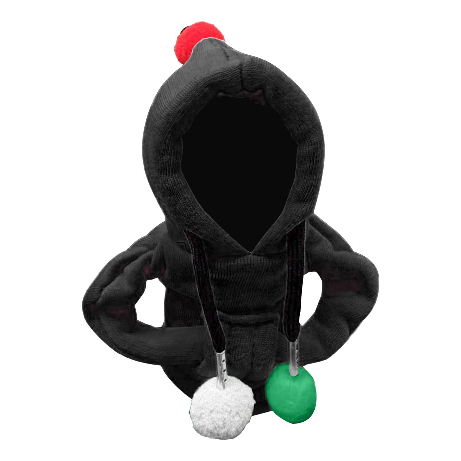 Car Shifter Knob Cover Hoodie Sweatshirt Universal Knob Gear Stick Protector Black