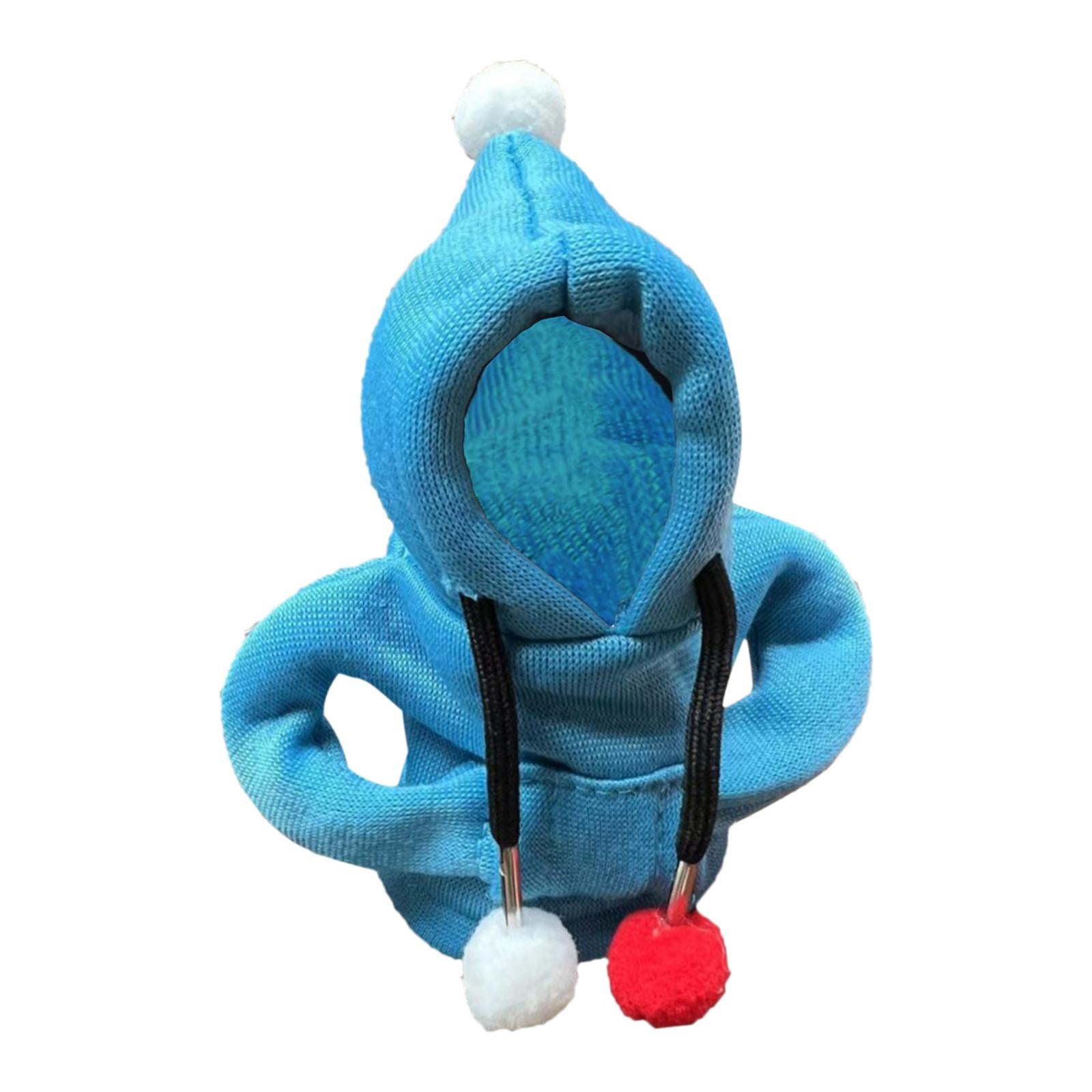 Car Shifter Knob Cover Hoodie Sweatshirt Universal Knob Gear Stick Protector Blue