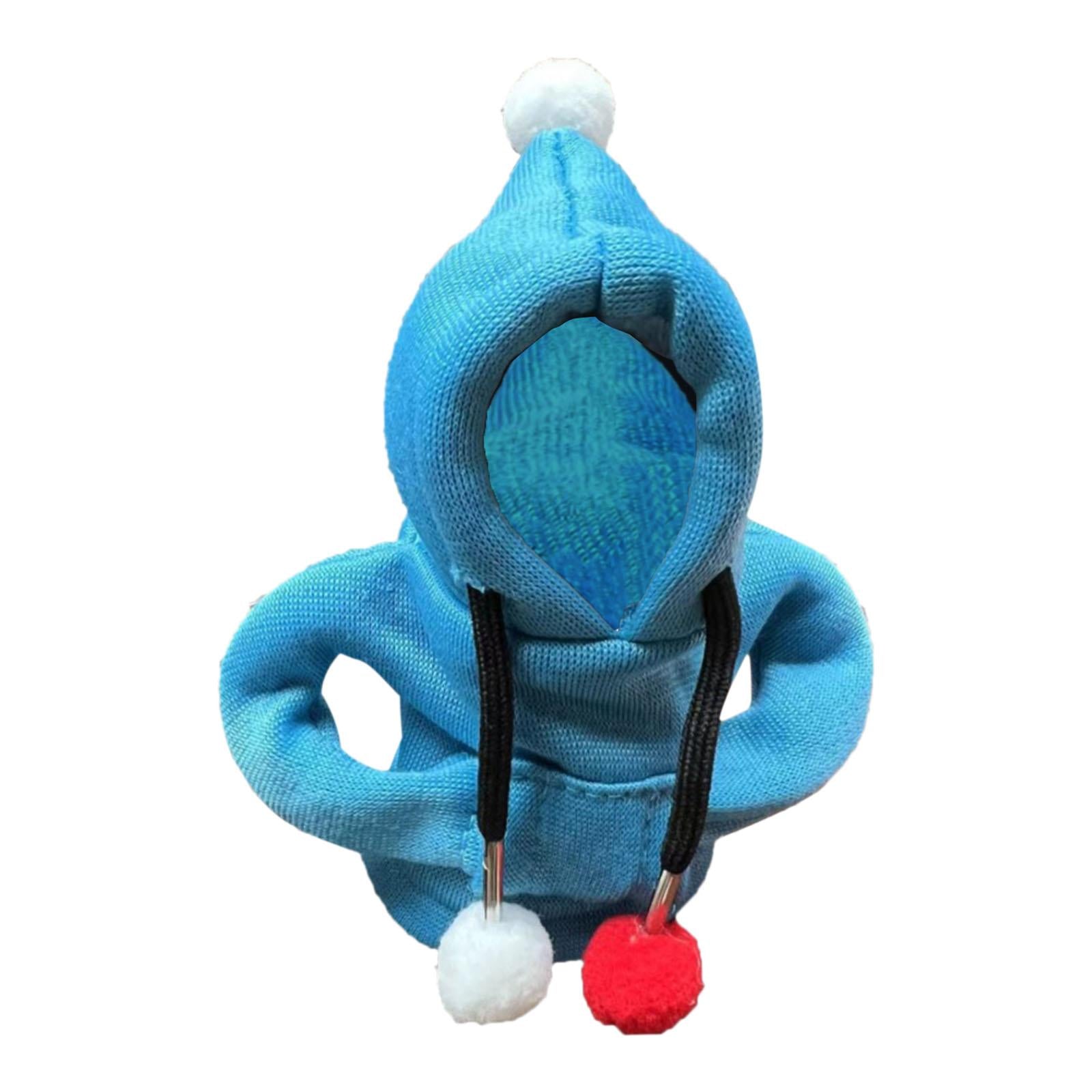 Car Shifter Knob Cover Hoodie Sweatshirt Universal Knob Gear Stick Protector Blue