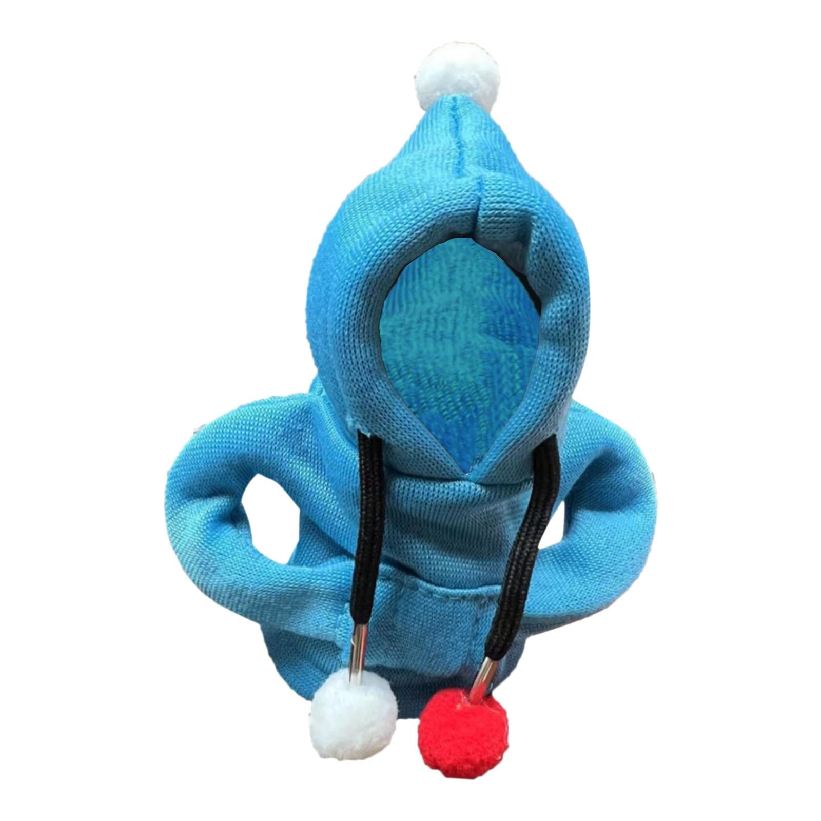 Car Shifter Knob Cover Hoodie Sweatshirt Universal Knob Gear Stick Protector Blue