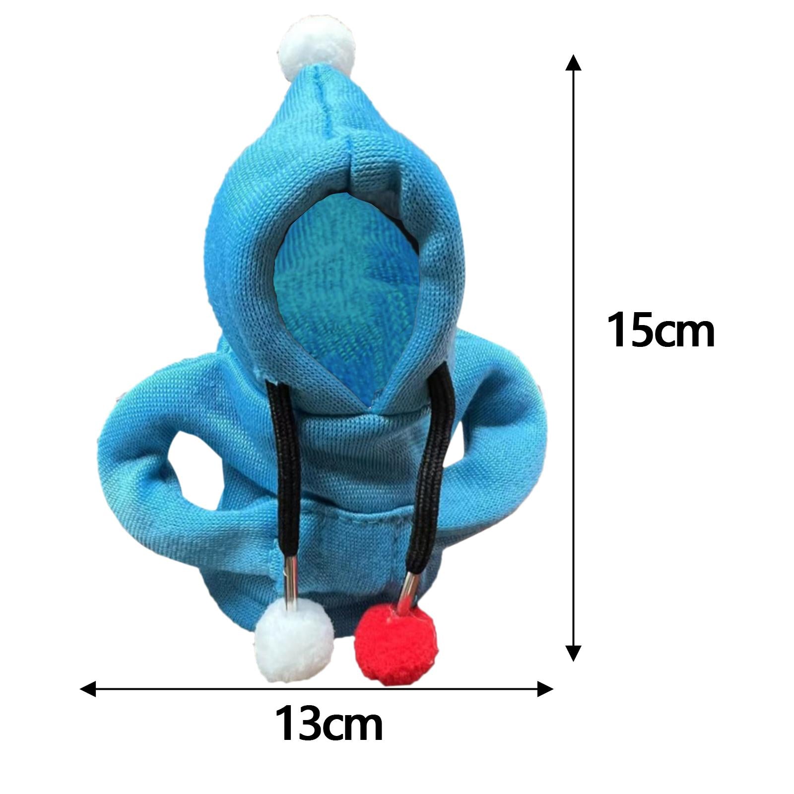 Car Shifter Knob Cover Hoodie Sweatshirt Universal Knob Gear Stick Protector Blue