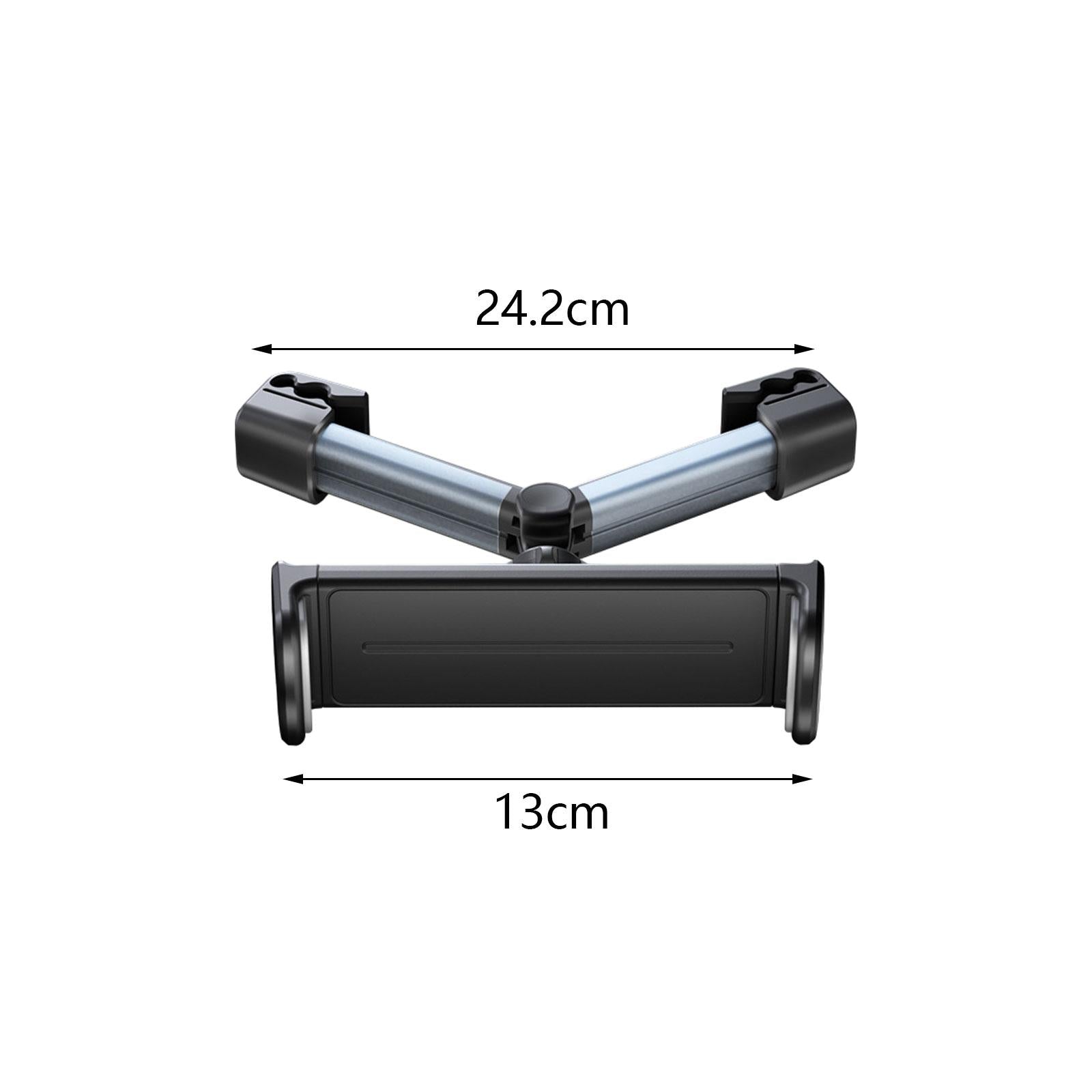 Car Tablet Headrest Mounts Stretchable Angle Adjustable for Kids Grey