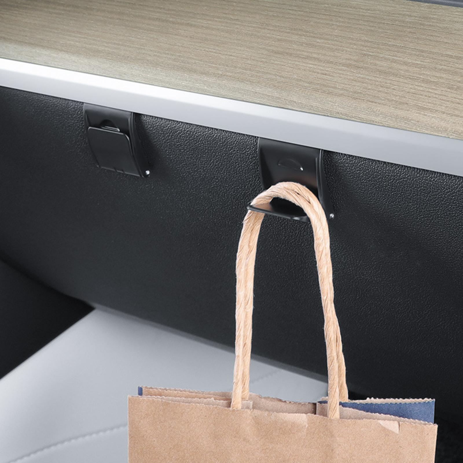 4xHidden Glove Box Hook Mini Grocery Bag Holder for Tesla Model Y Durable