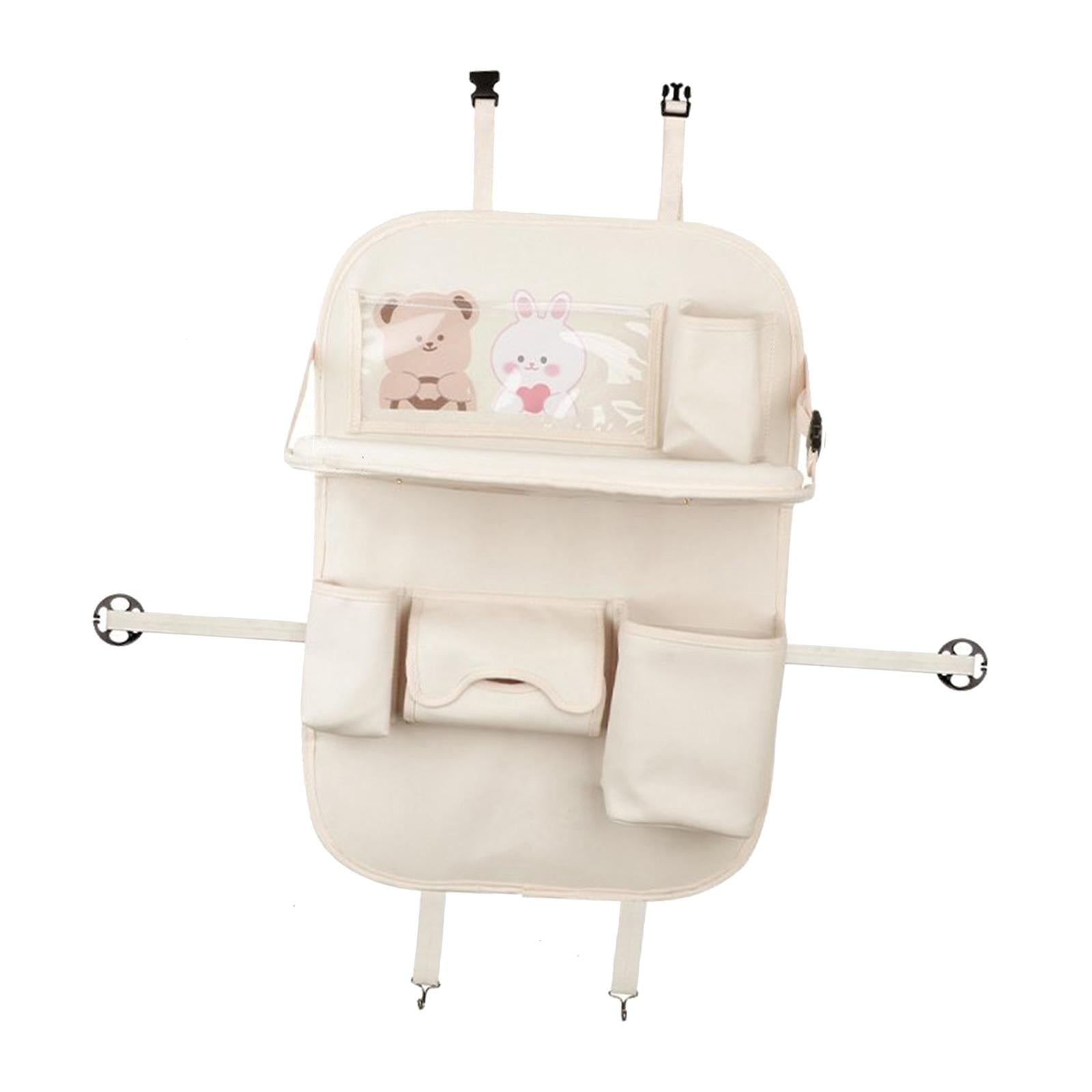 Car Back Seat Organizer with Foldable Tray Versatile Tissue Box Holder