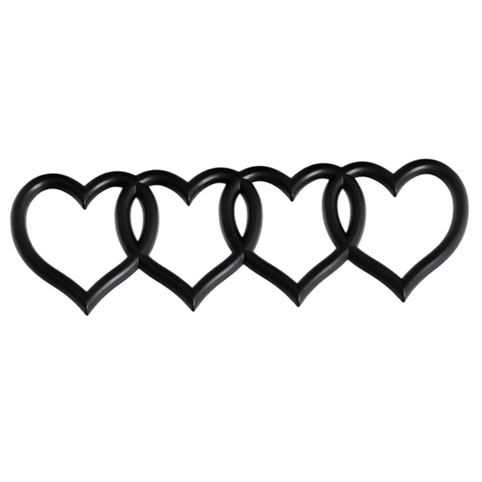 Heart Rear Trunk Stickers Replacement Decal Sticker Car Exterior Sticker Badge Matt Black