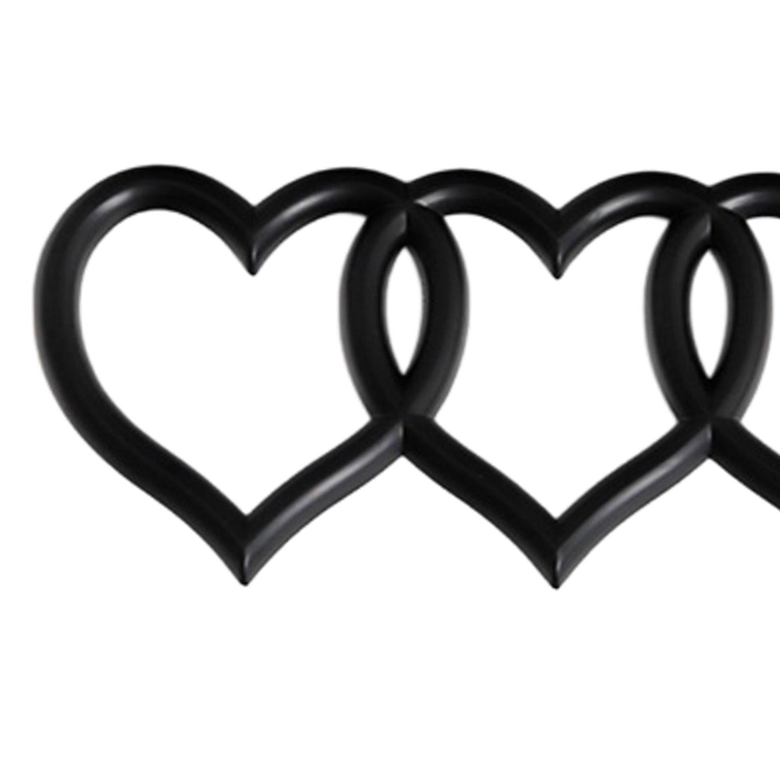 Heart Rear Trunk Stickers Replacement Decal Sticker Car Exterior Sticker Badge Matt Black
