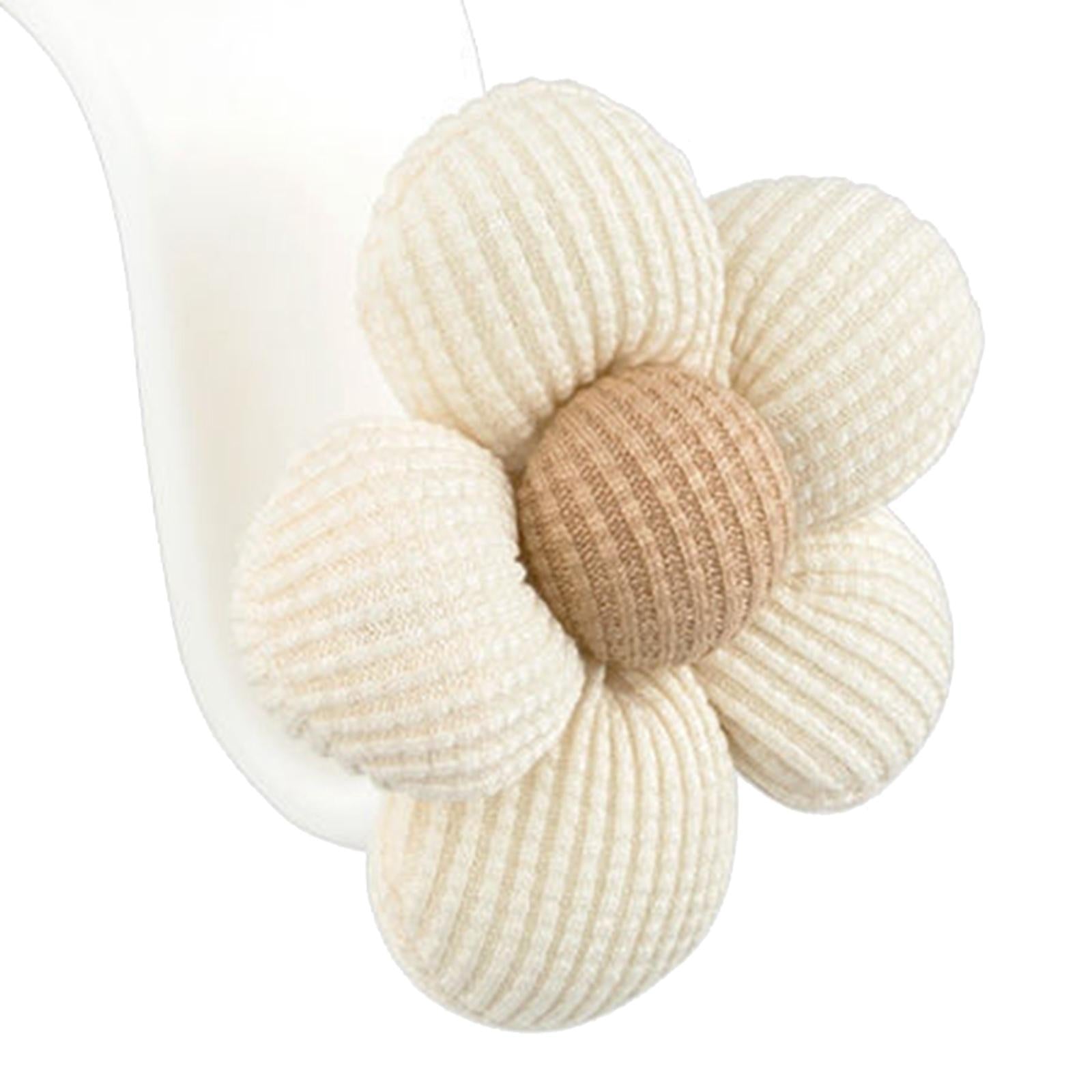 Flower Car Seat Headrest Hook Durable Hanger for Grocery Coat Umbrellas 1pc White
