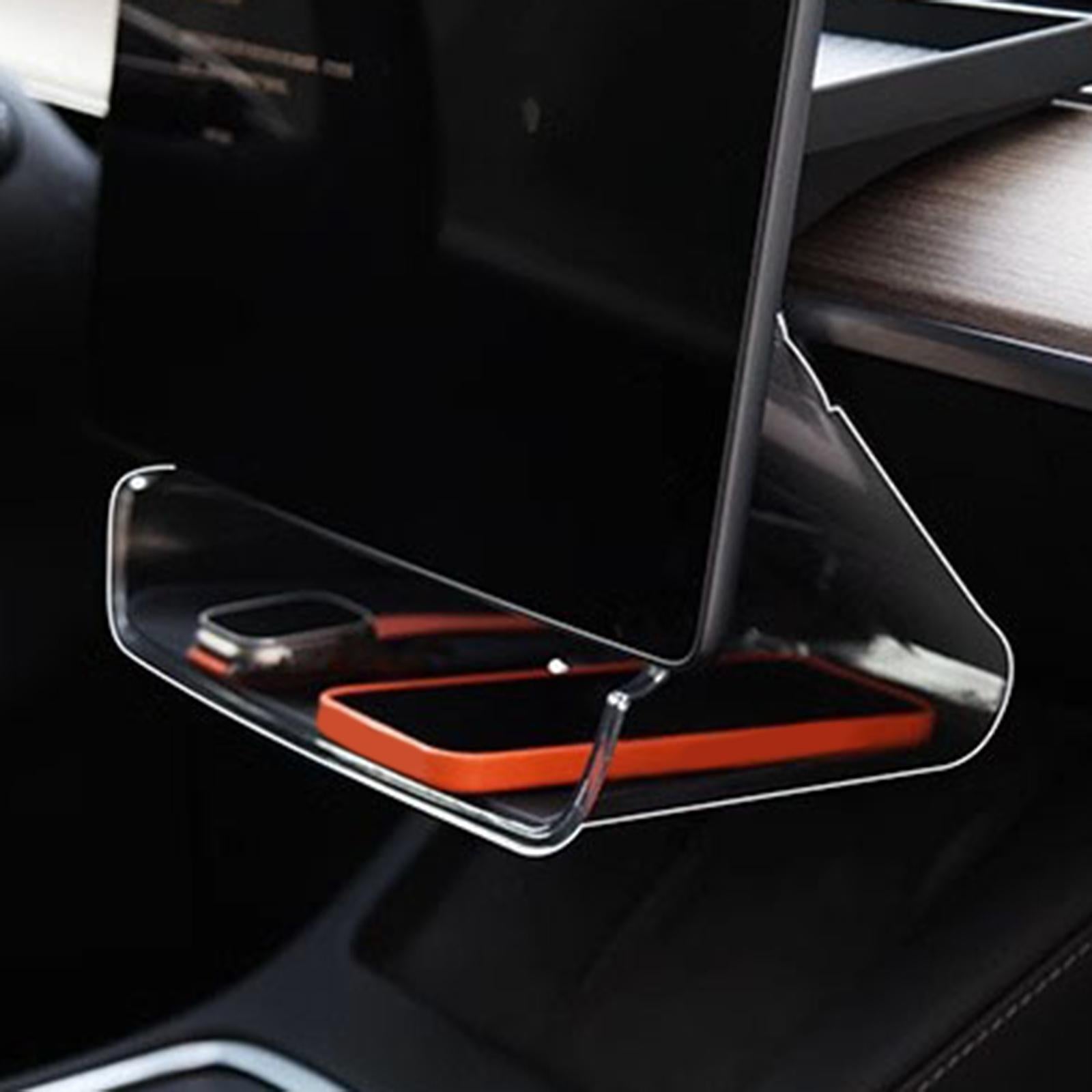 Center Console Organizer Tray behind Screen Shelf for Tesla Model 3 / Y Black