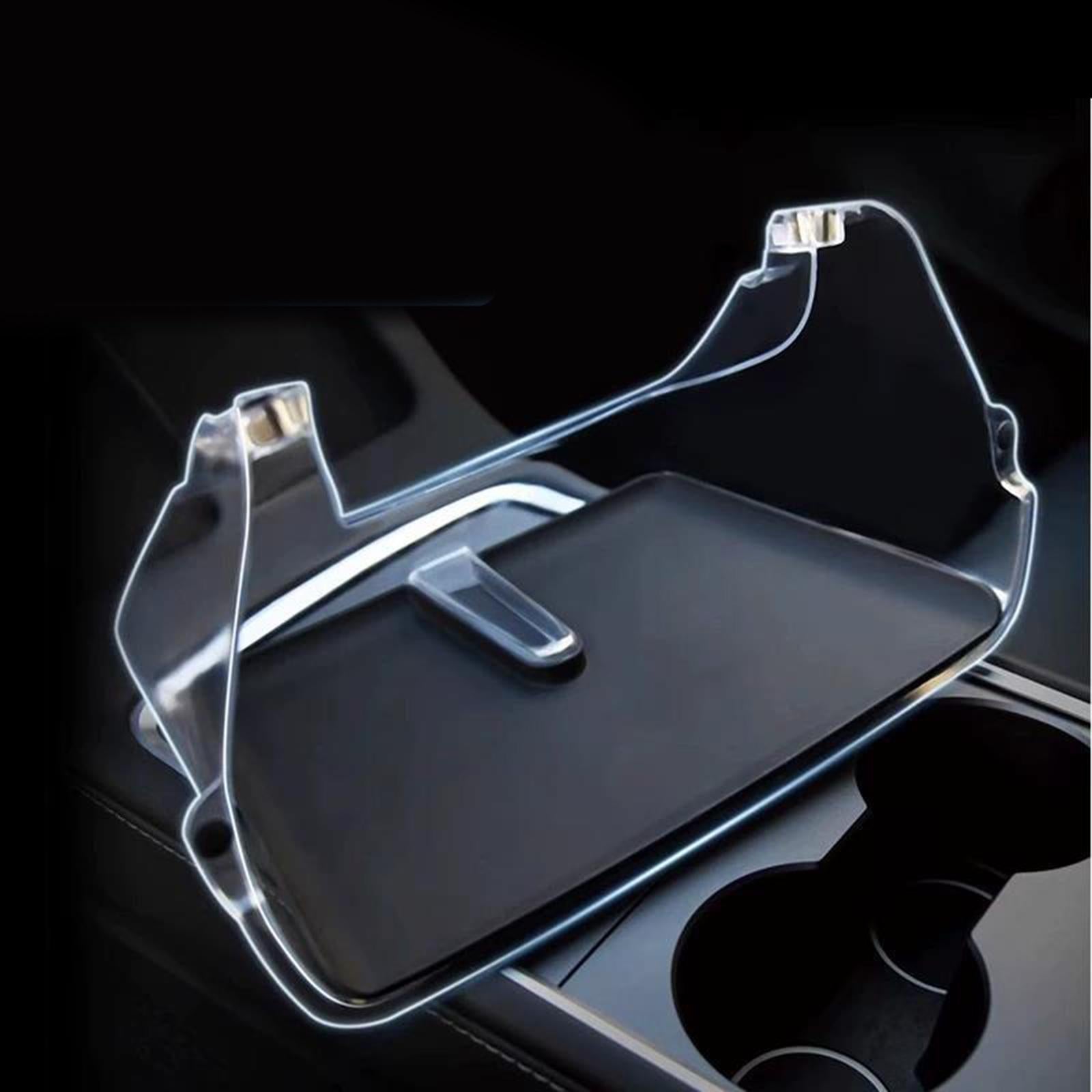 Center Console Organizer Tray behind Screen Shelf for Tesla Model 3 / Y Black