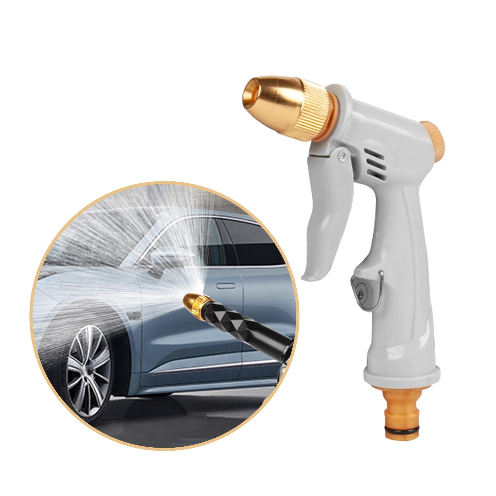 Garden Hose Nozzle Portable High Pressure Spray Nozzle for Washing Cars Short Nozzle