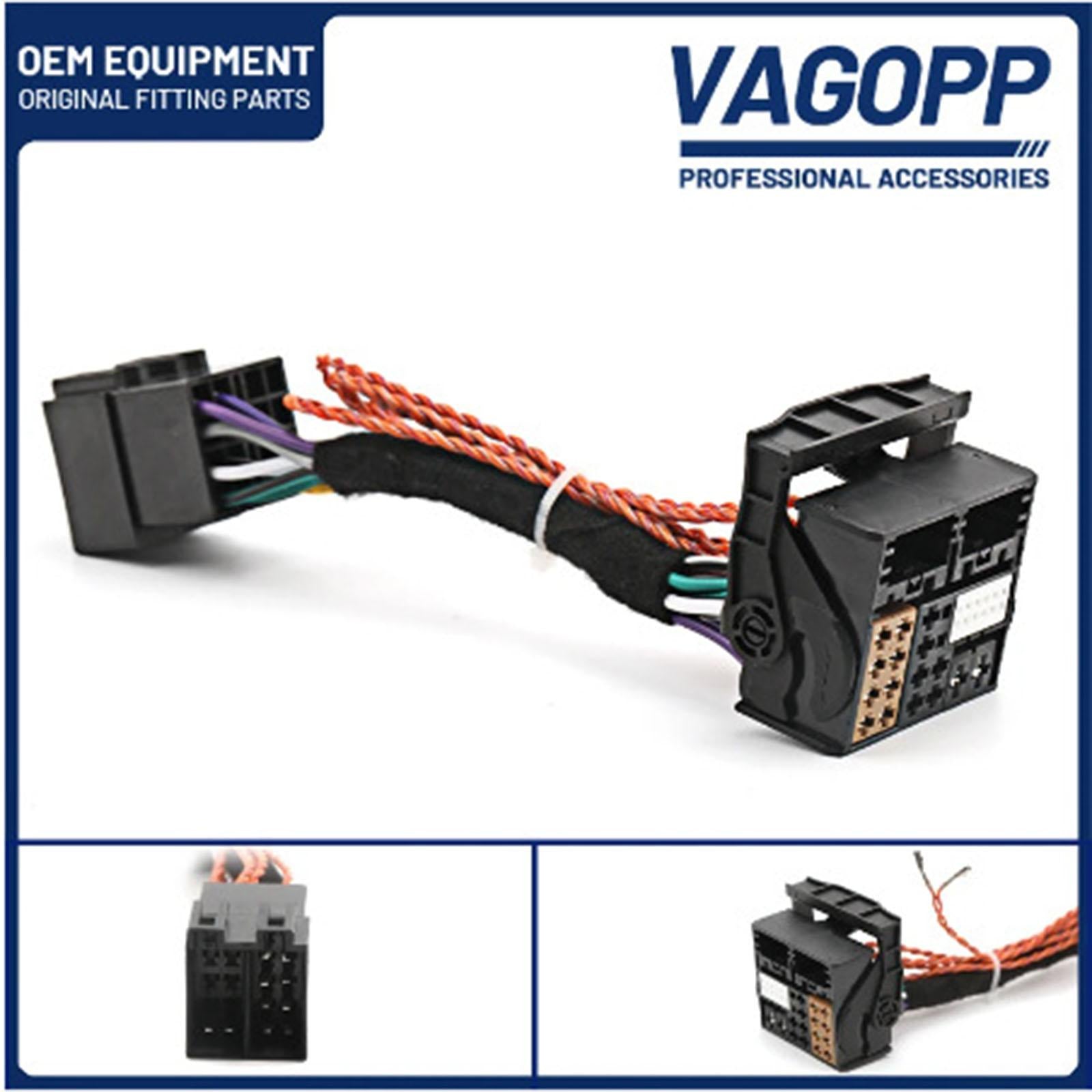 Radio Wiring Harness PQ to Mqb Transfer Line for RCD330 RCD330G