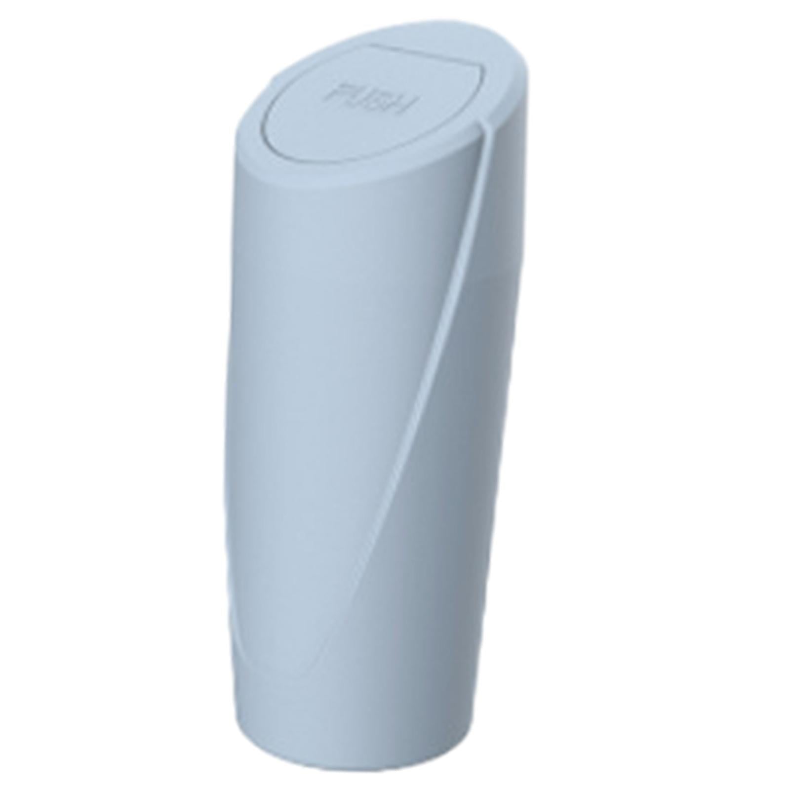 Car Trash Can Cup Holder Easy to Install Vehicle Garbage Bin for Office blue