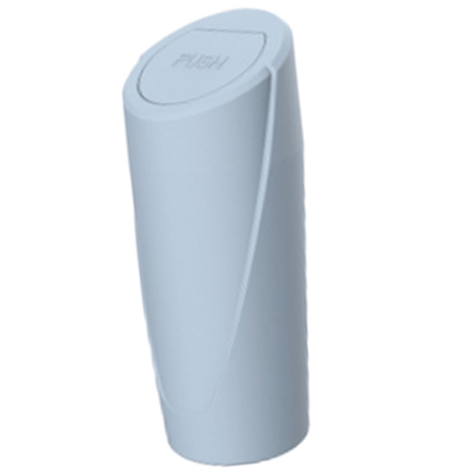 Car Trash Can Cup Holder Easy to Install Vehicle Garbage Bin for Office blue