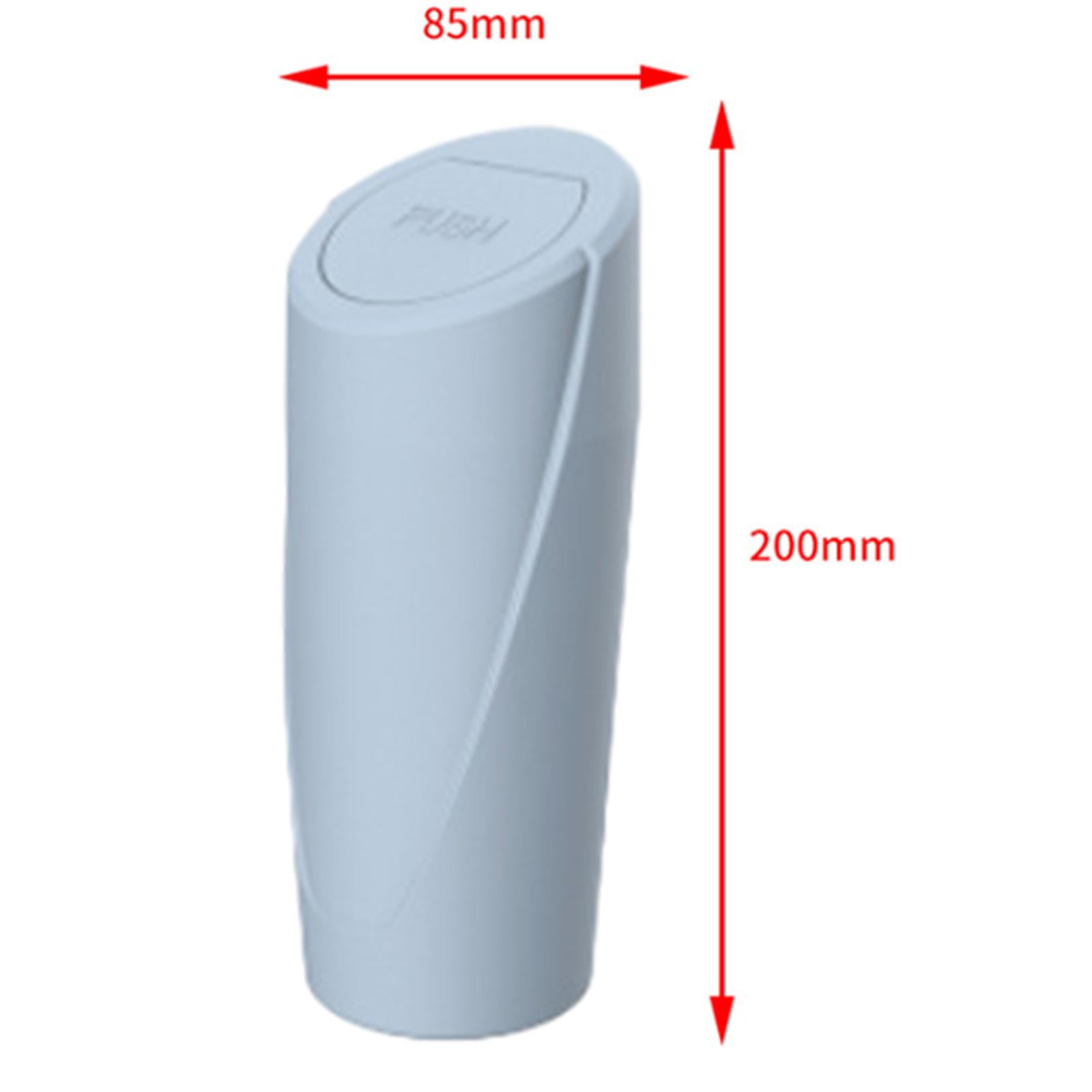 Car Trash Can Cup Holder Easy to Install Vehicle Garbage Bin for Office blue