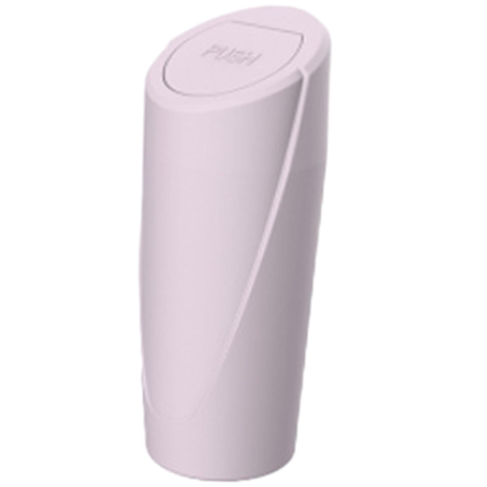 Car Trash Can Cup Holder Easy to Install Vehicle Garbage Bin for Office pink