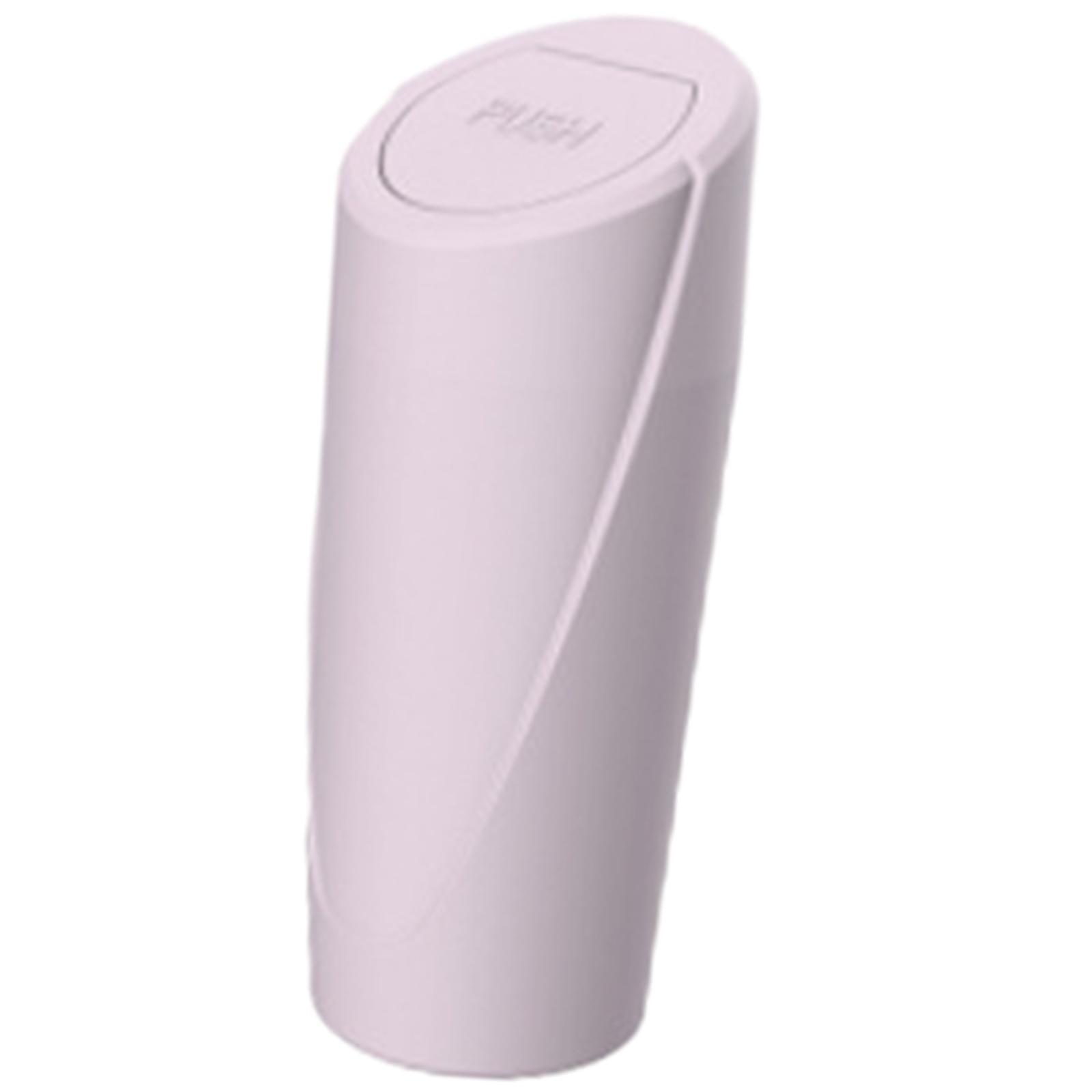 Car Trash Can Cup Holder Easy to Install Vehicle Garbage Bin for Office pink