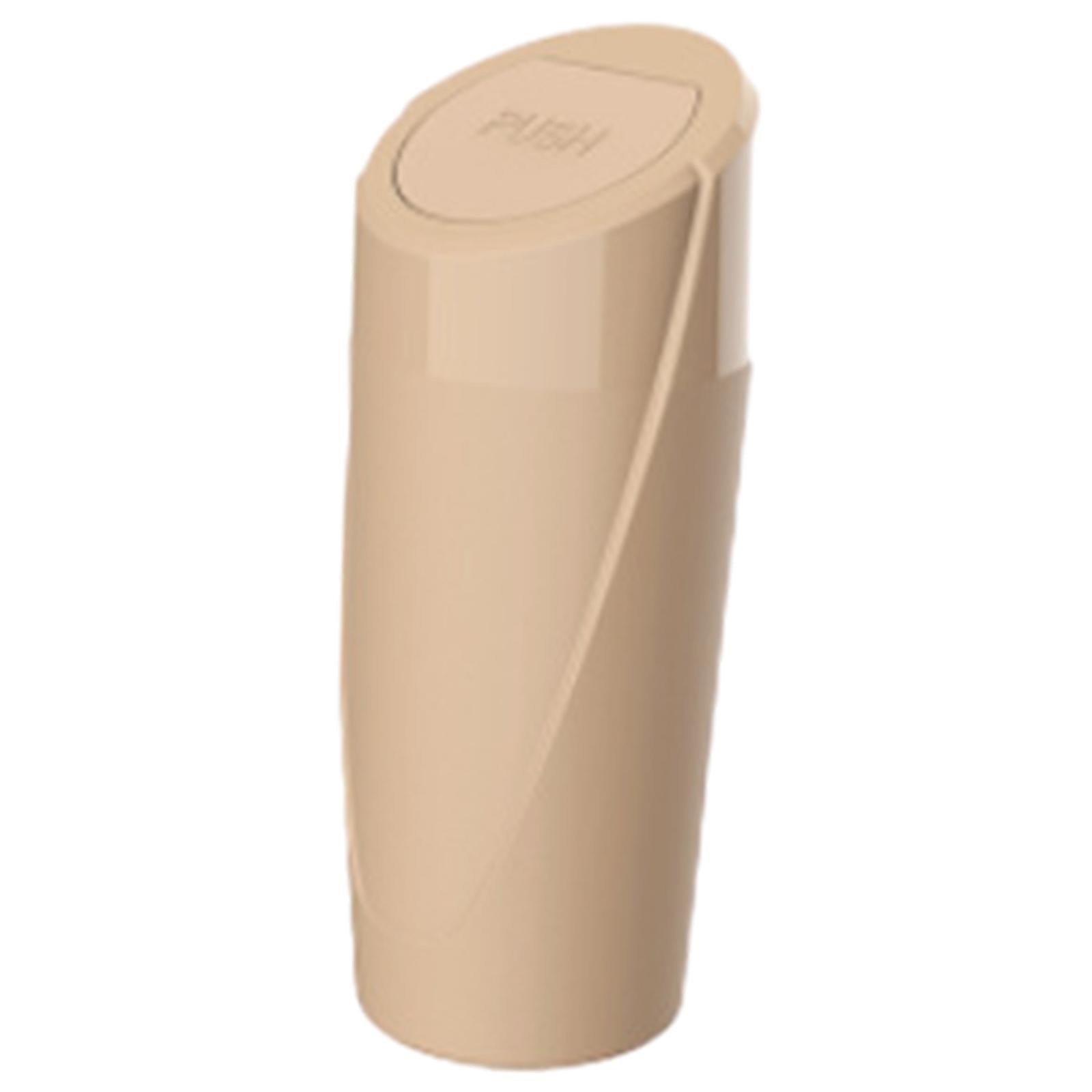 Car Trash Can Cup Holder Easy to Install Vehicle Garbage Bin for Office brown