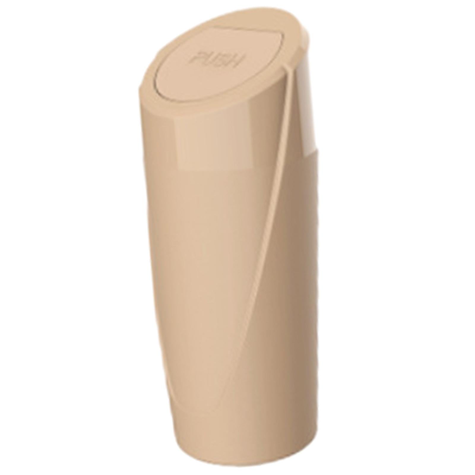 Car Trash Can Cup Holder Easy to Install Vehicle Garbage Bin for Office brown