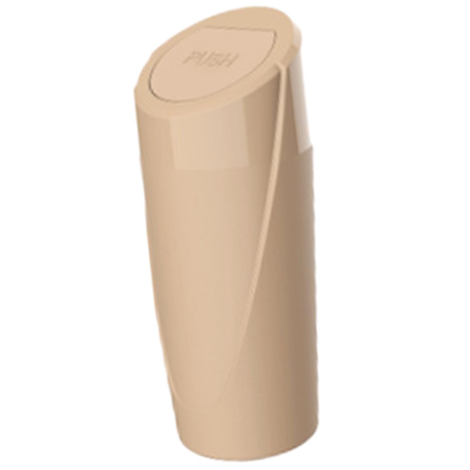 Car Trash Can Cup Holder Easy to Install Vehicle Garbage Bin for Office brown