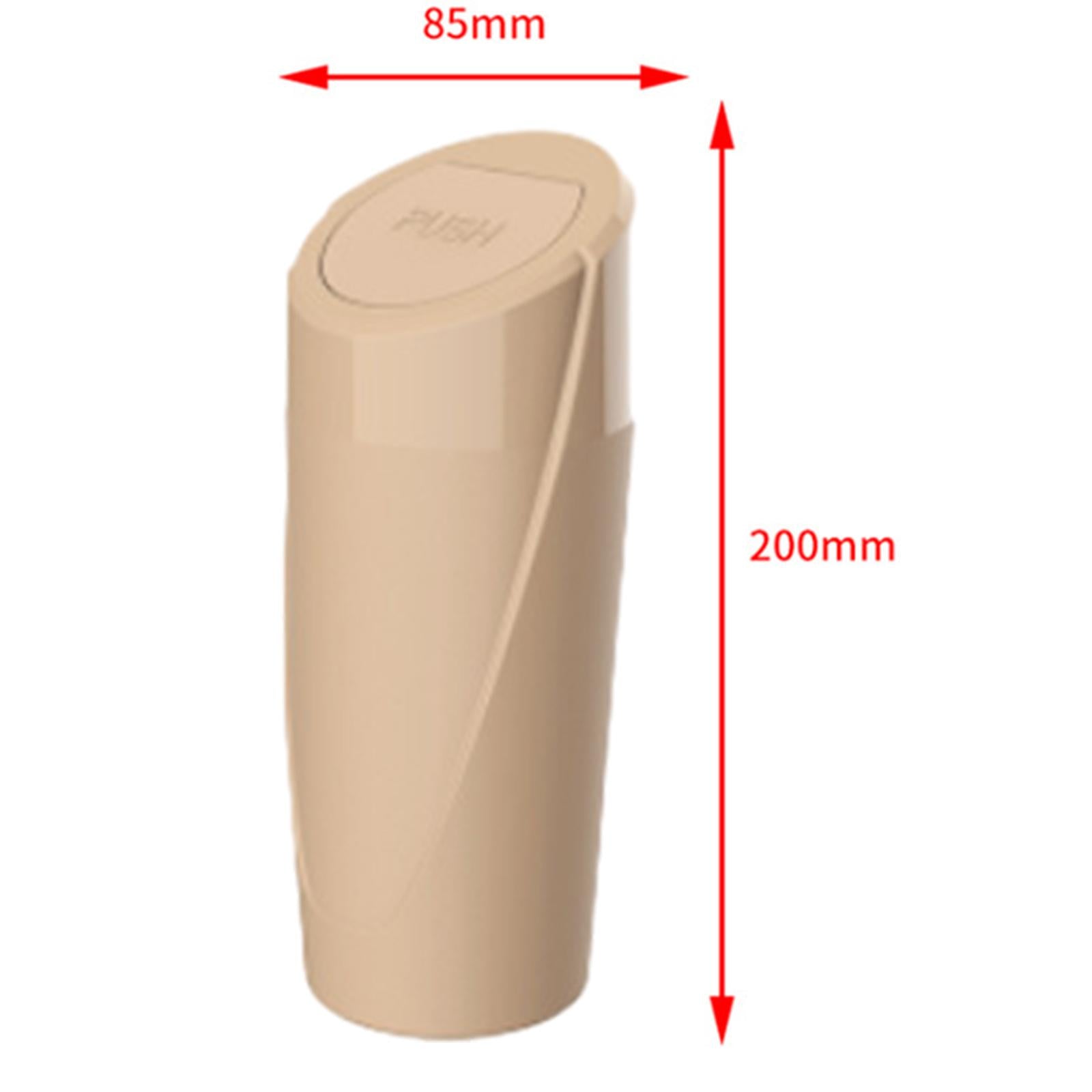 Car Trash Can Cup Holder Easy to Install Vehicle Garbage Bin for Office brown