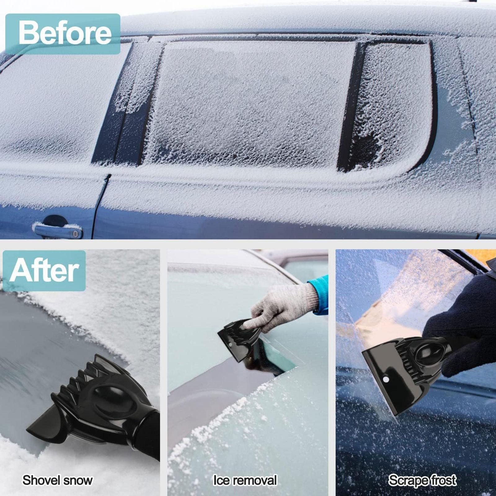 Car Windshield Window Snow Ice Scraper Snow Remover for Car SUV Black