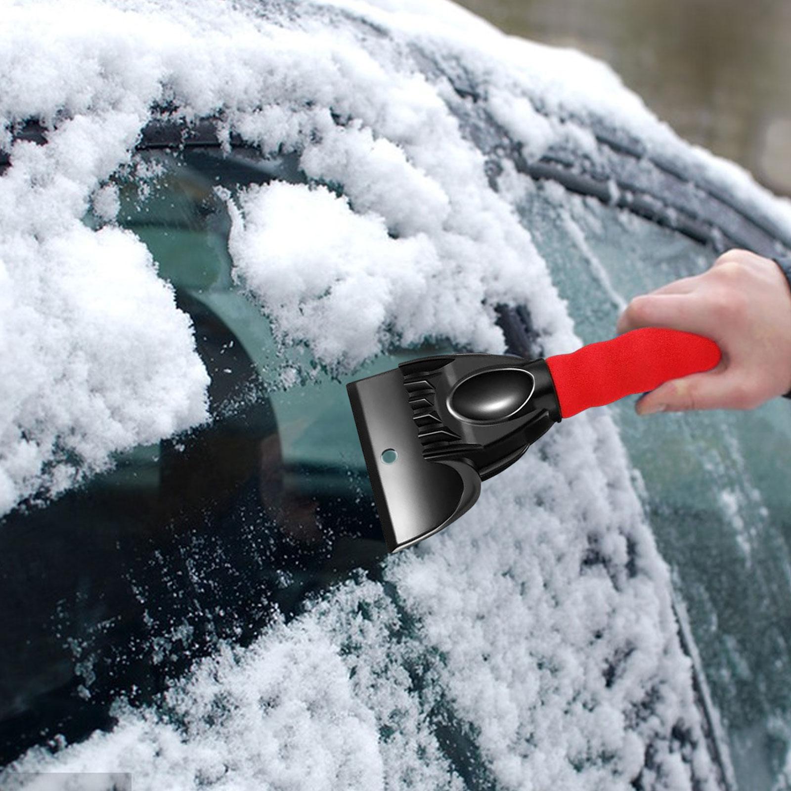 Car Windshield Window Snow Ice Scraper Snow Remover for Car SUV Red