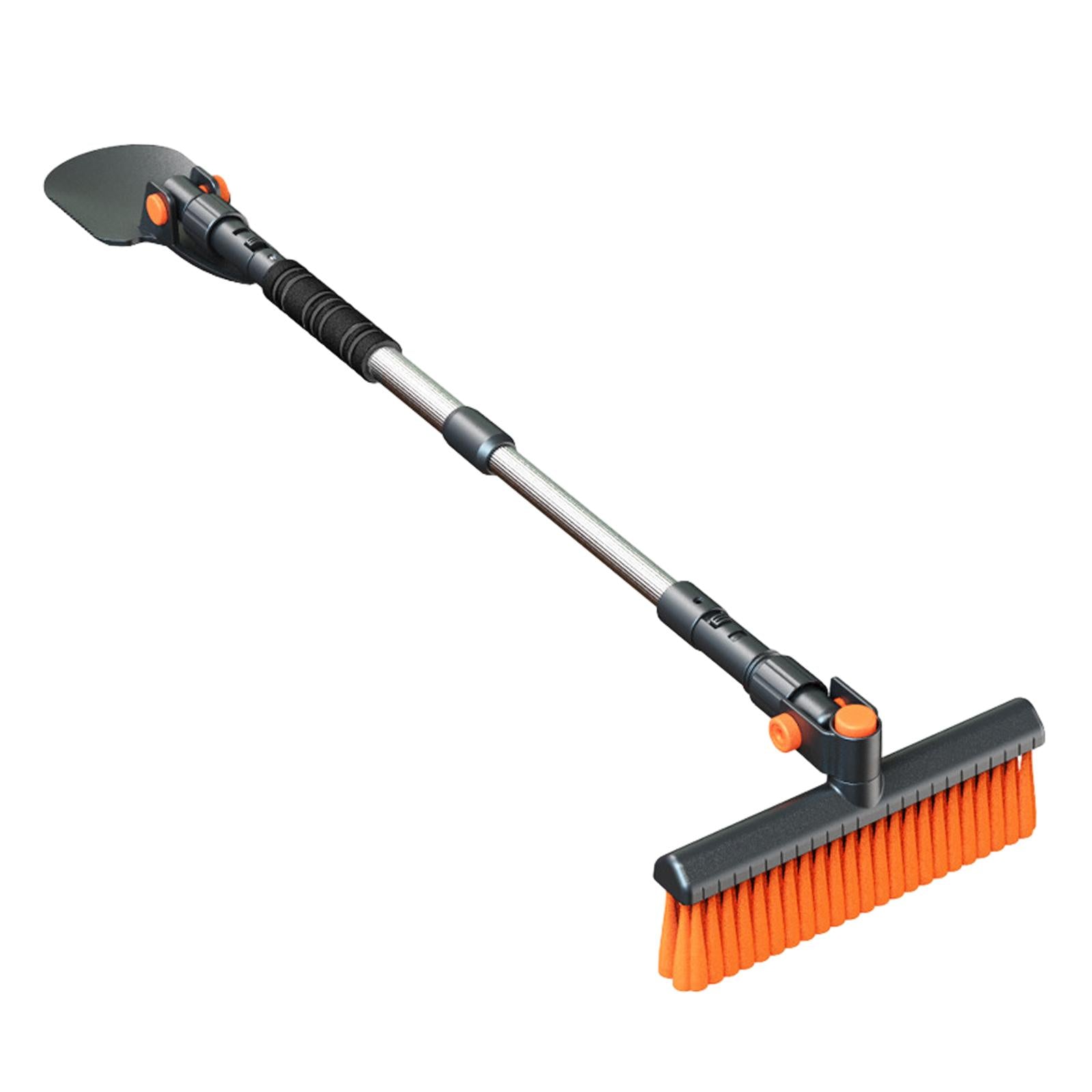 Ice Scraper Snow Brush Rotatable Portable for Automobiles Vehicles Cars Black