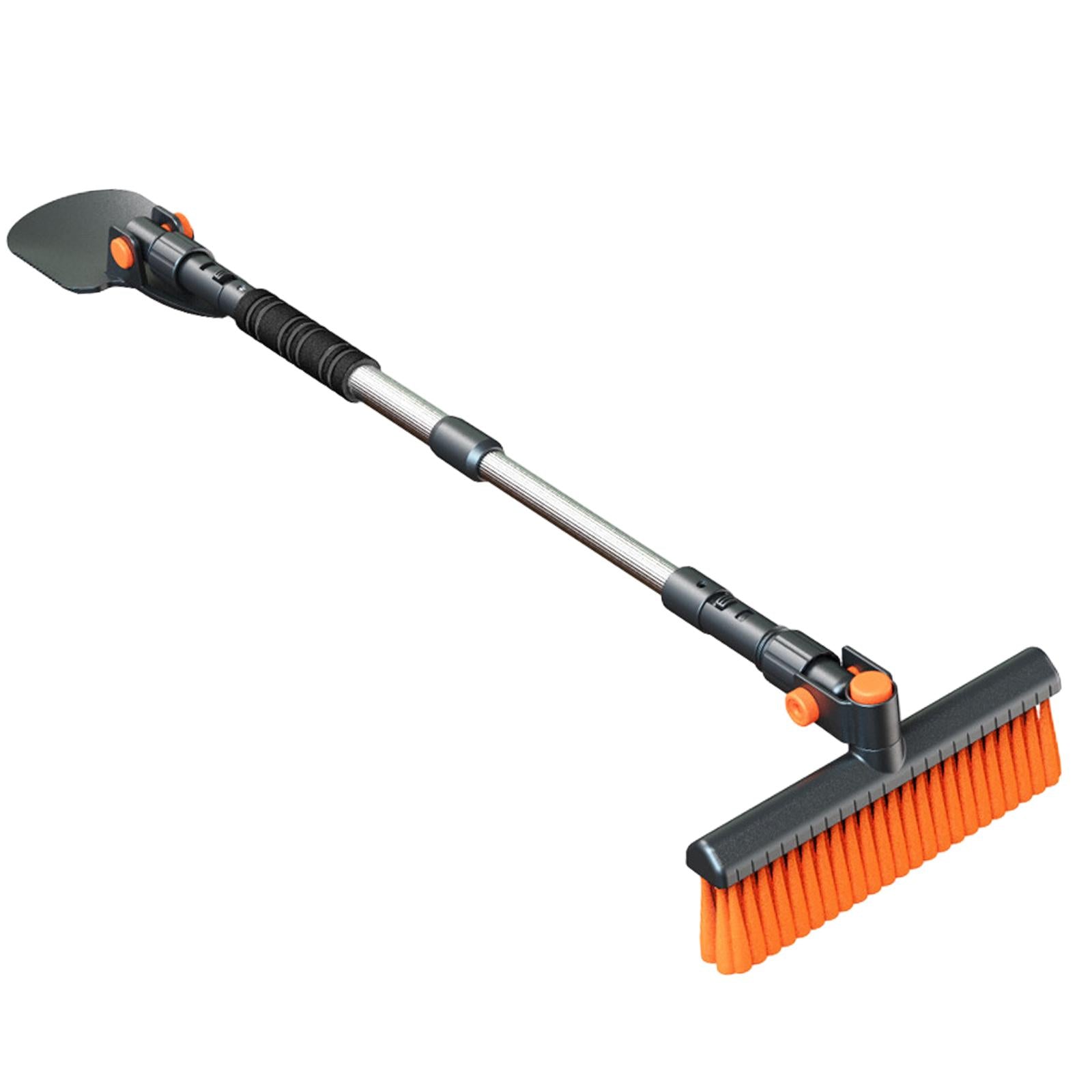 Ice Scraper Snow Brush Rotatable Portable for Automobiles Vehicles Cars Black