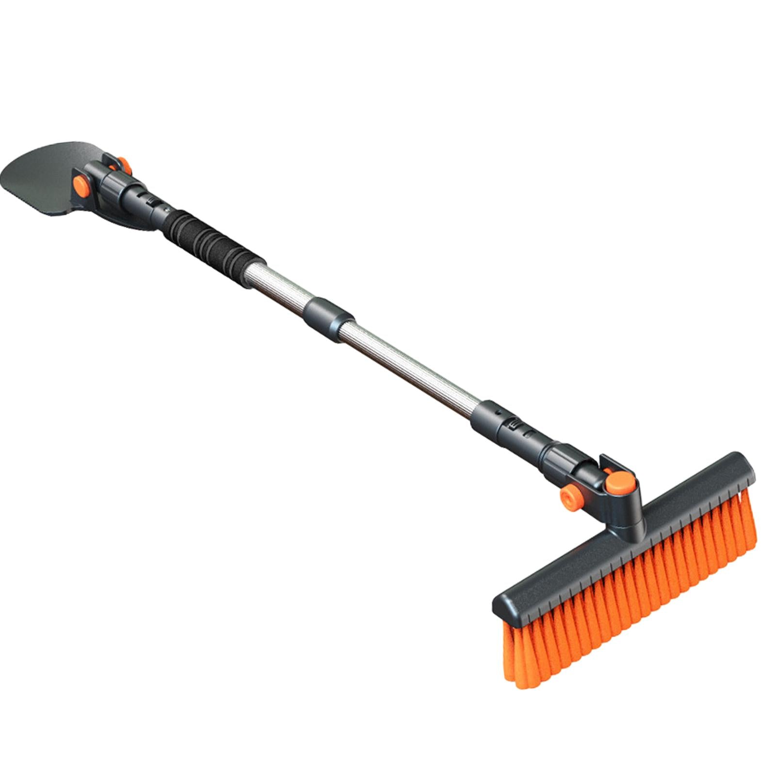 Ice Scraper Snow Brush Rotatable Portable for Automobiles Vehicles Cars Black