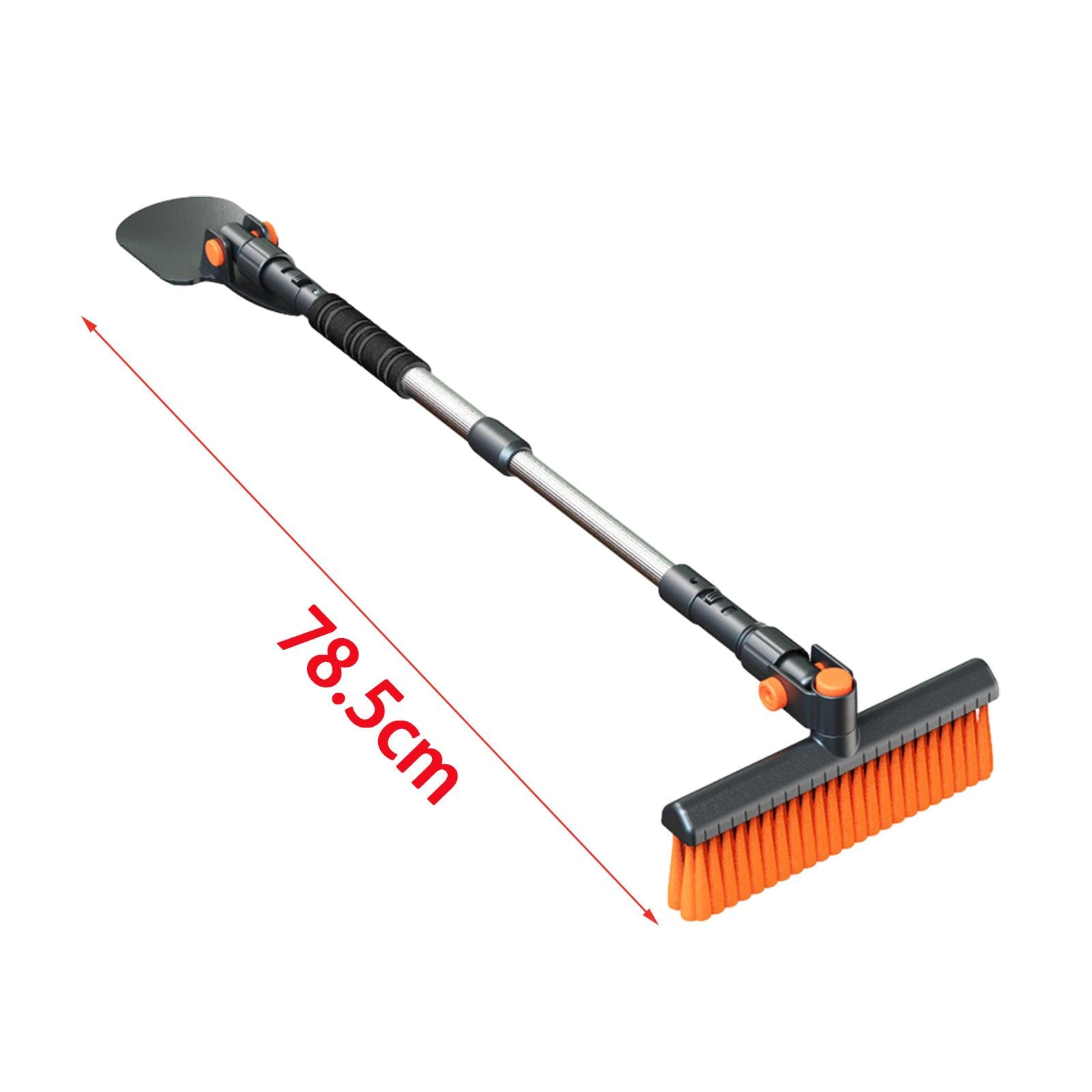 Ice Scraper Snow Brush Rotatable Portable for Automobiles Vehicles Cars Black