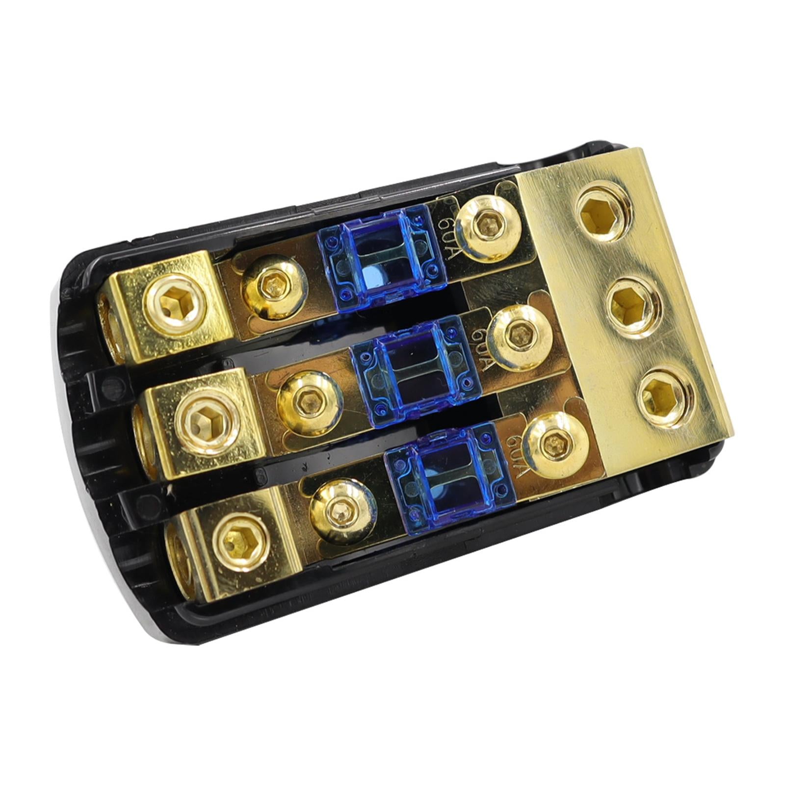 3 Way Fuse Holder Fuse Distribution Block for Boat Auto Boat Stereo Amp