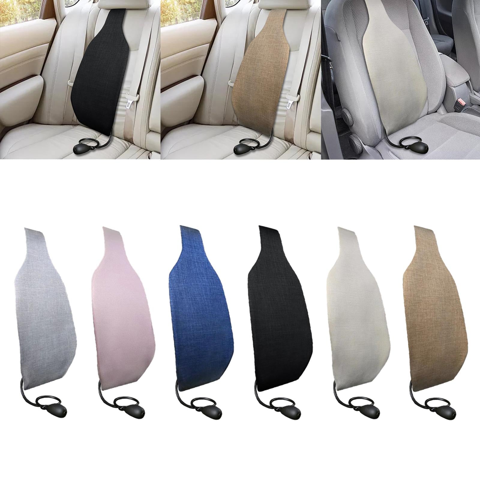 Inflatable Support Pillow Back Cushion for Long Sitting Computer grey