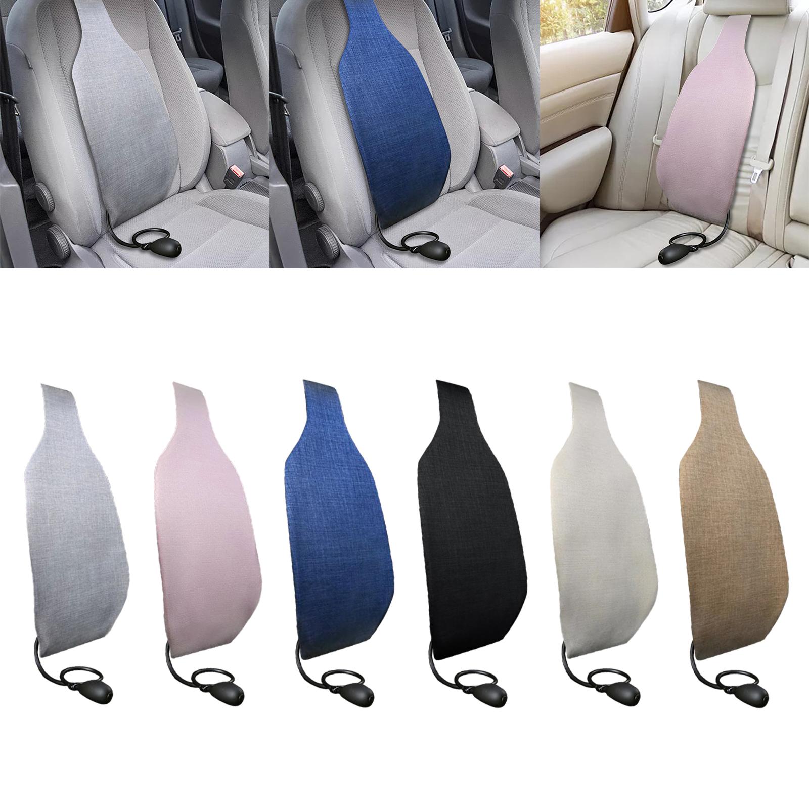 Inflatable Support Pillow Back Cushion for Long Sitting Computer grey