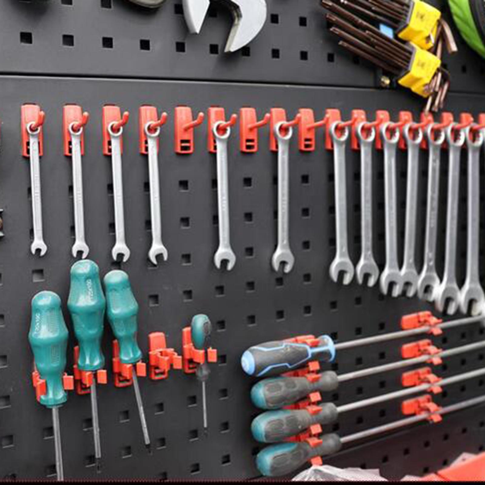 10 Pieces Pegboard Hooks Rack Hanger for Tool Shed Crafts Room Toolboxes