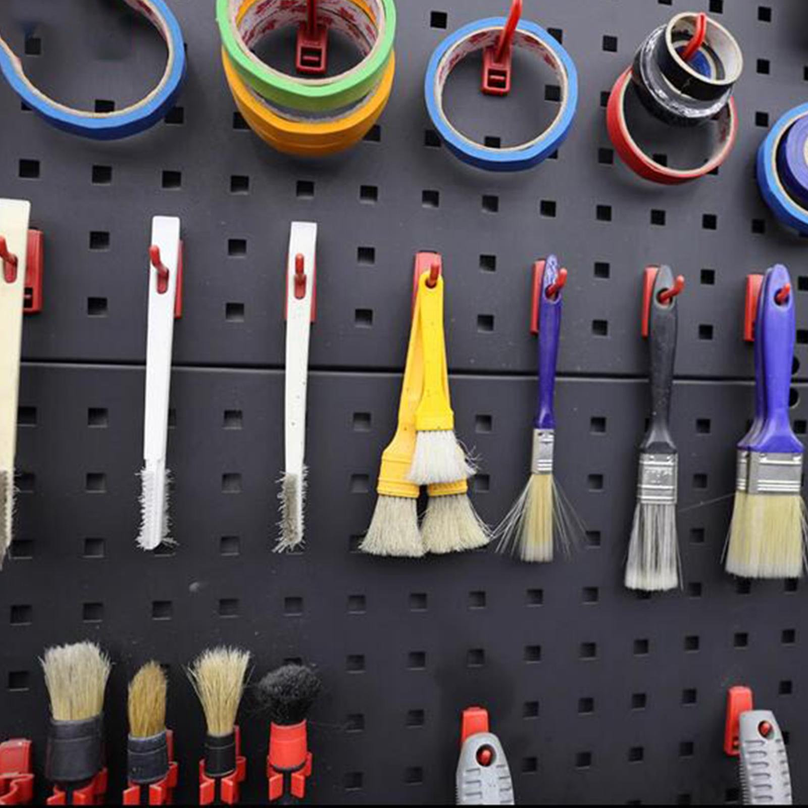 10 Pieces Pegboard Hooks Rack Hanger for Tool Shed Crafts Room Toolboxes