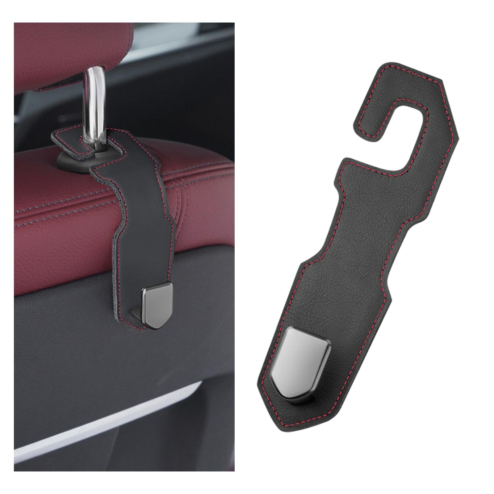 Car Seat Headrest Hook Durable Storage Organizer for Bag Coat Umbrellas Black Red