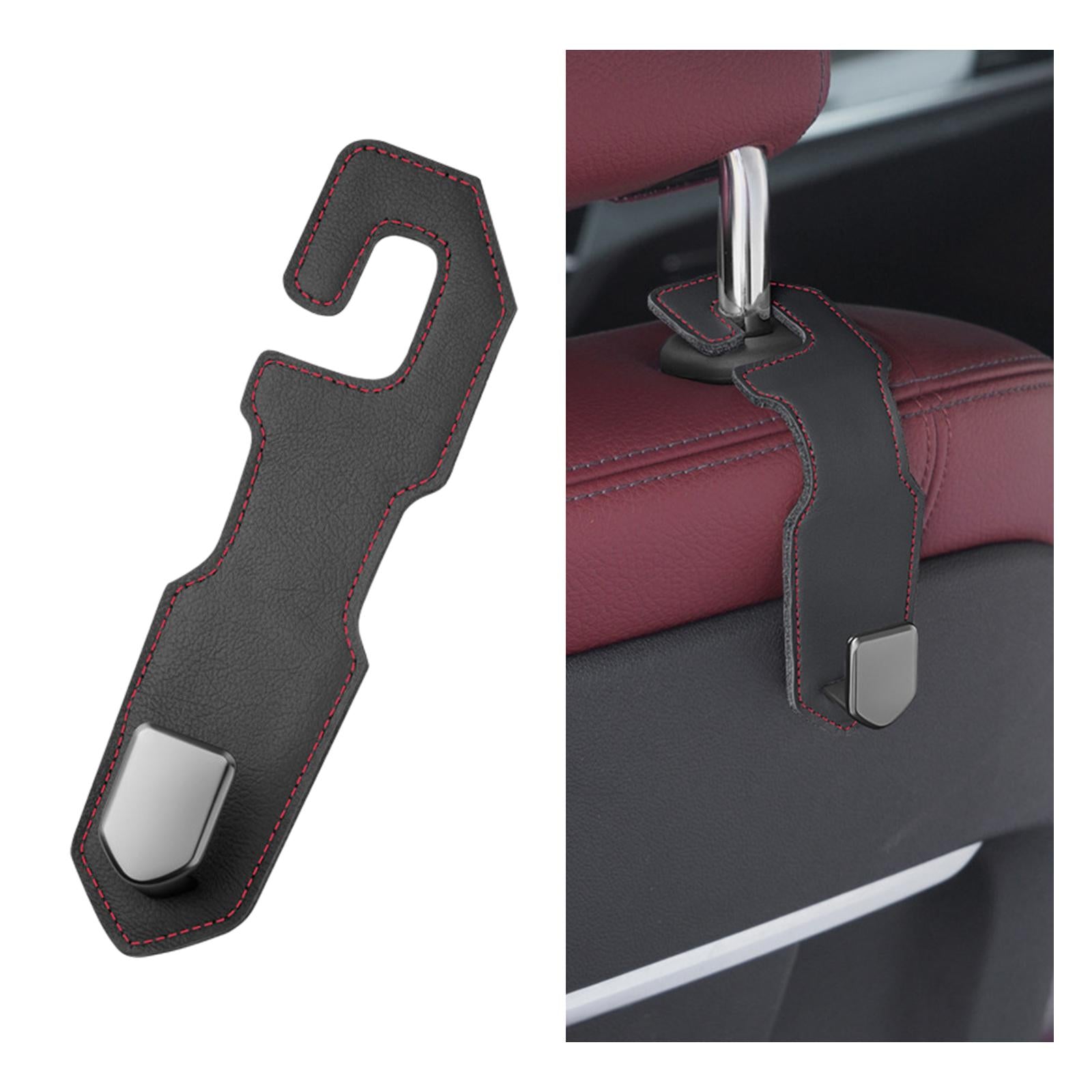 Car Seat Headrest Hook Durable Storage Organizer for Bag Coat Umbrellas Black Red