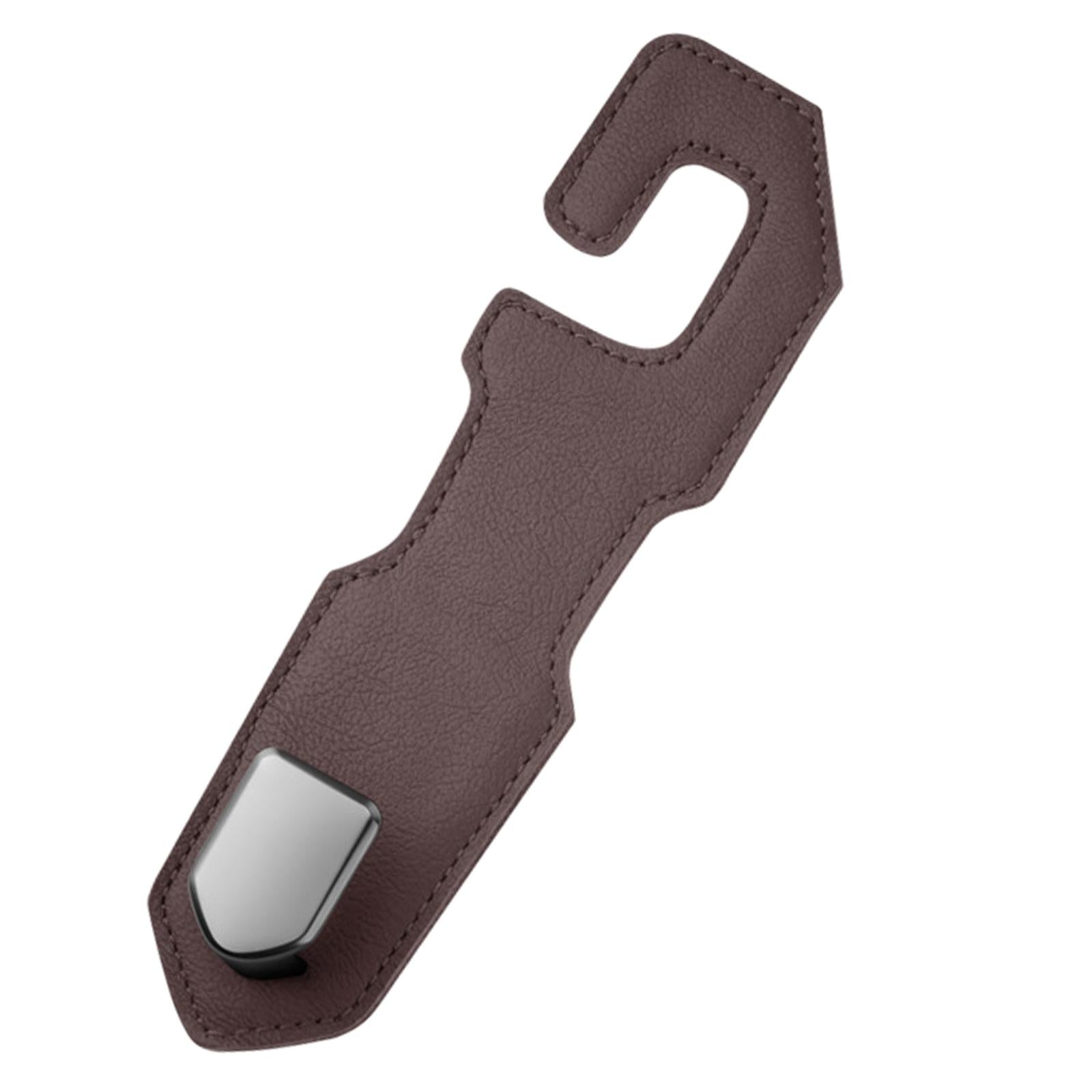 Car Seat Headrest Hook Durable Storage Organizer for Bag Coat Umbrellas Brown