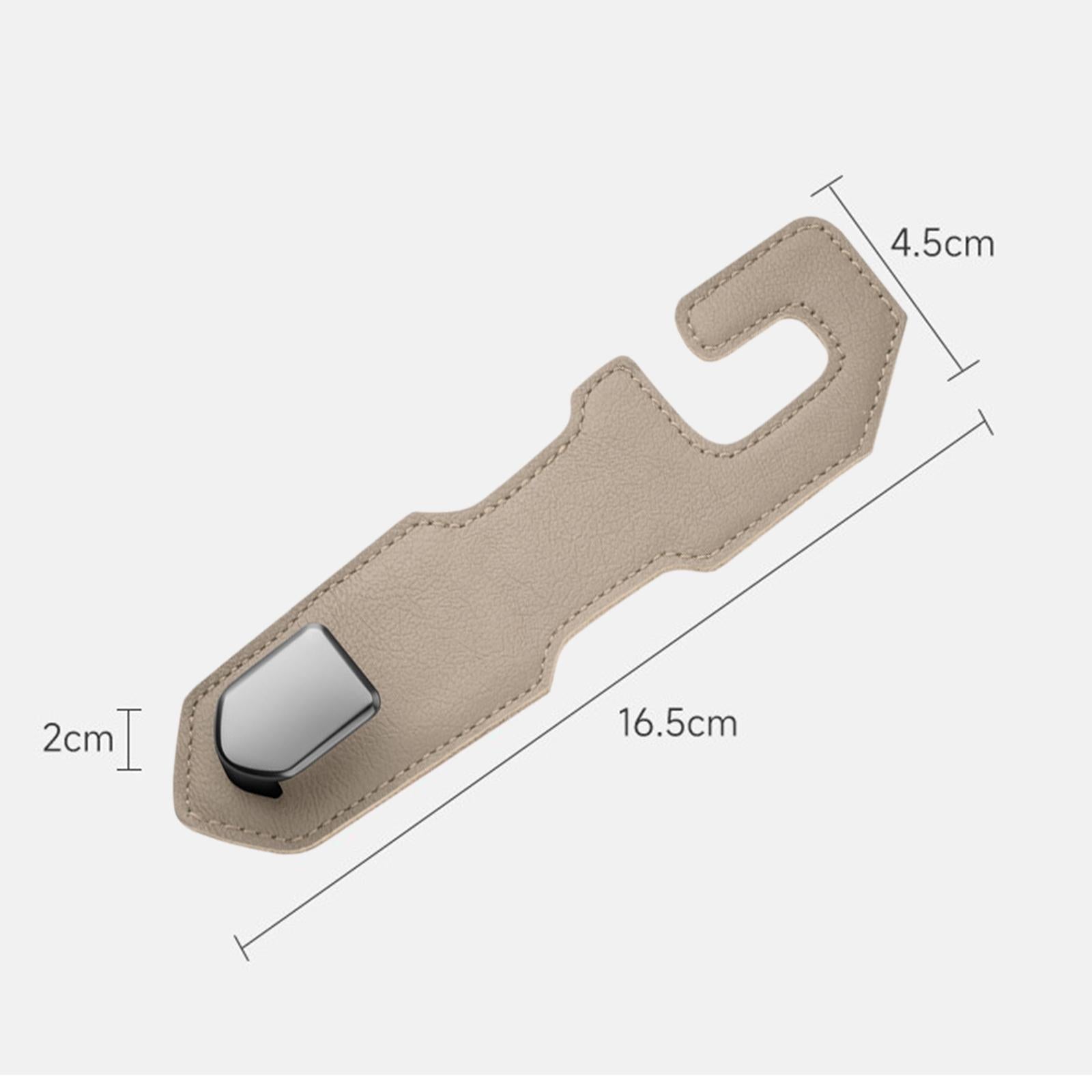 Car Seat Headrest Hook Durable Storage Organizer for Bag Coat Umbrellas Beige