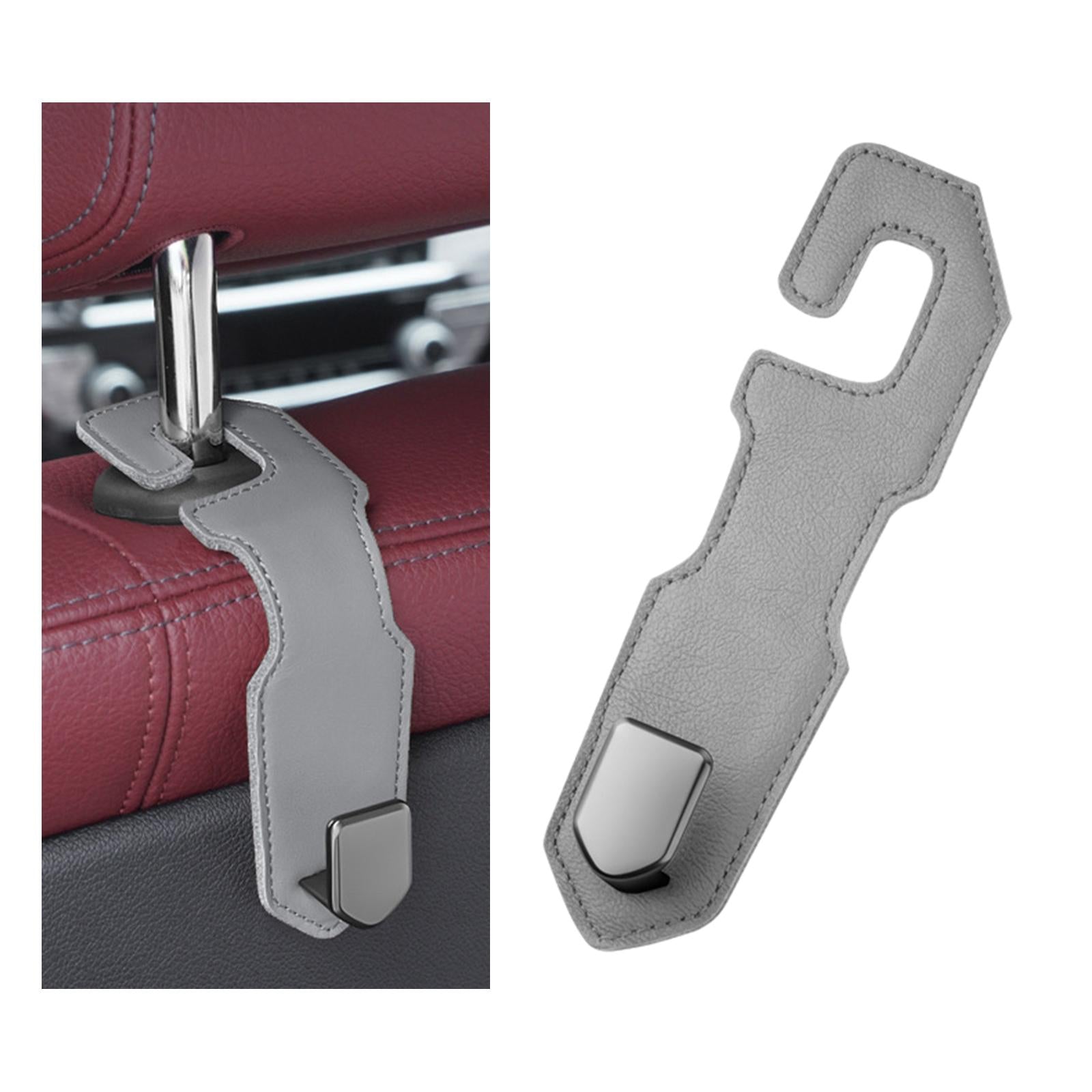 Car Seat Headrest Hook Durable Storage Organizer for Bag Coat Umbrellas Gray