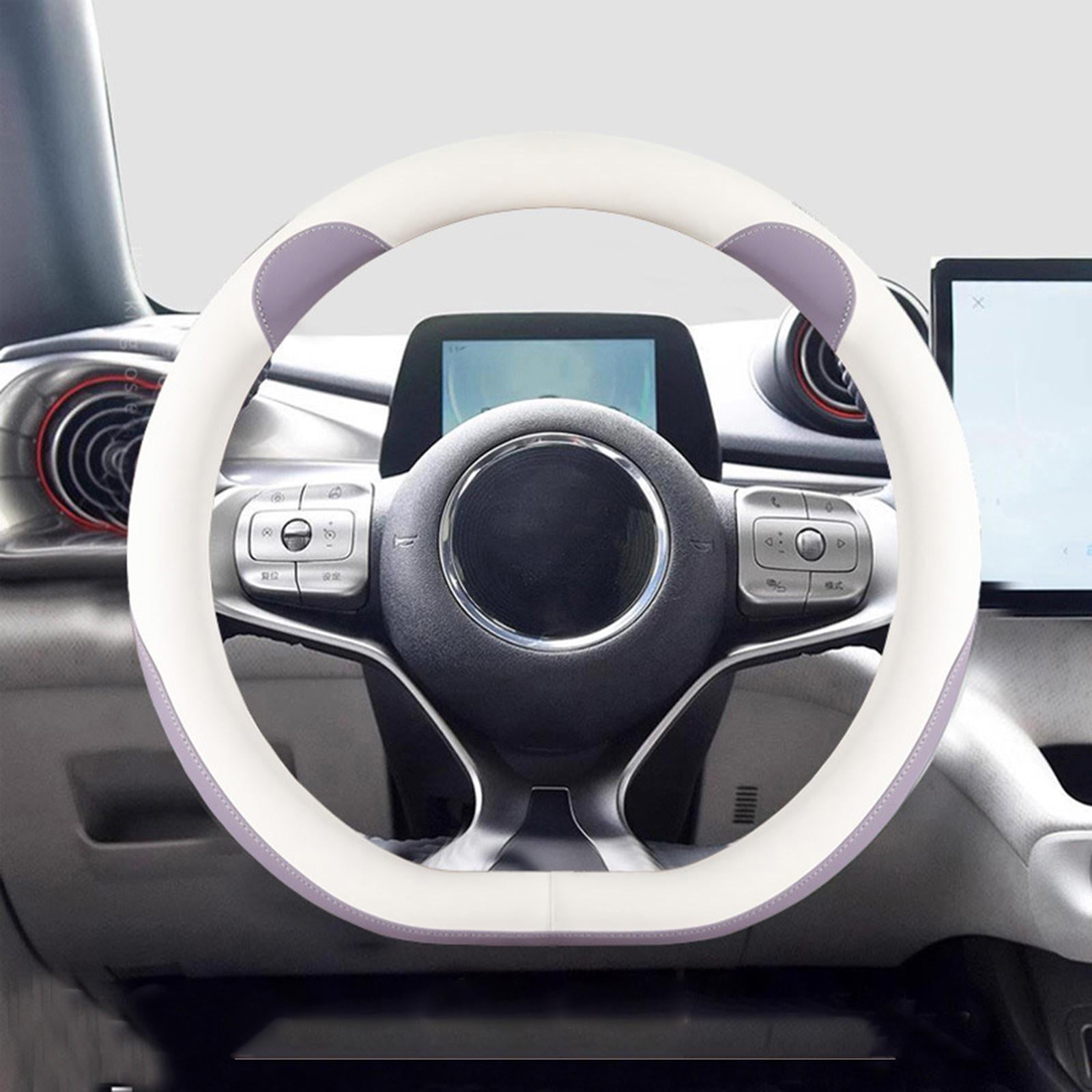 Car Steering Wheel Cover 15inch Wear Resistant Anti Slip for Byd Atto 3 Purple