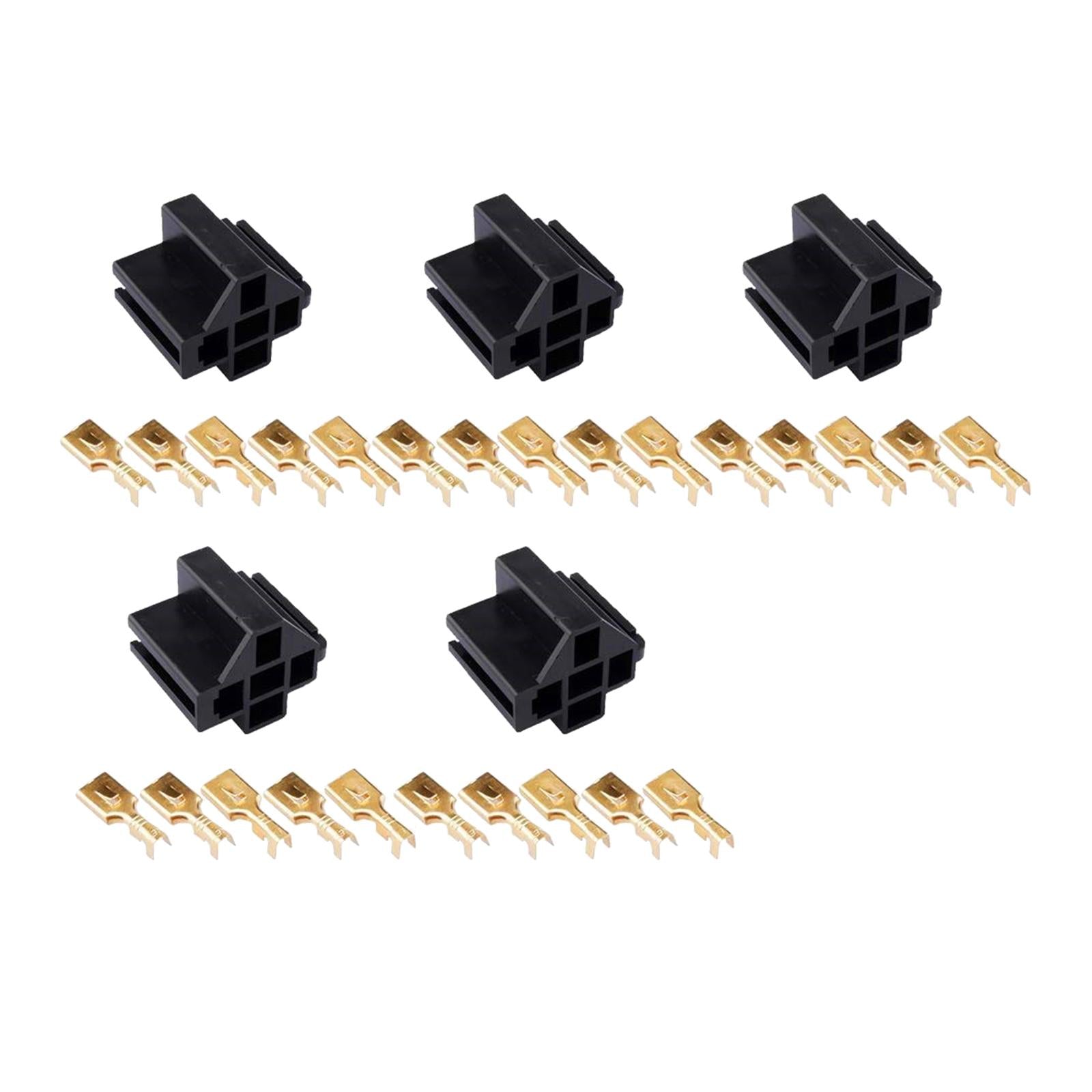 5 Pieces Relay Connector 12 V Relay for Van Automotive Professional