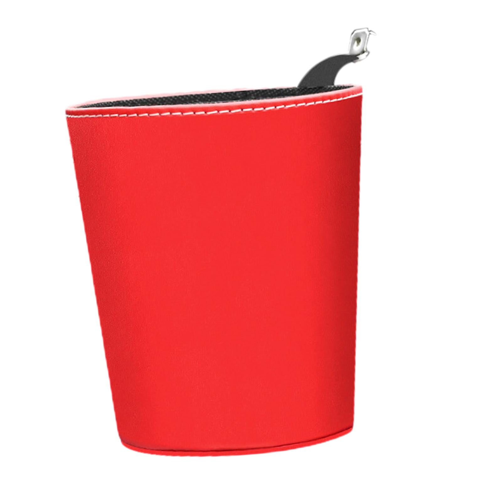 Car Trash Bin Can Durable Car Interior Accessory Multifunctional Organizer Red