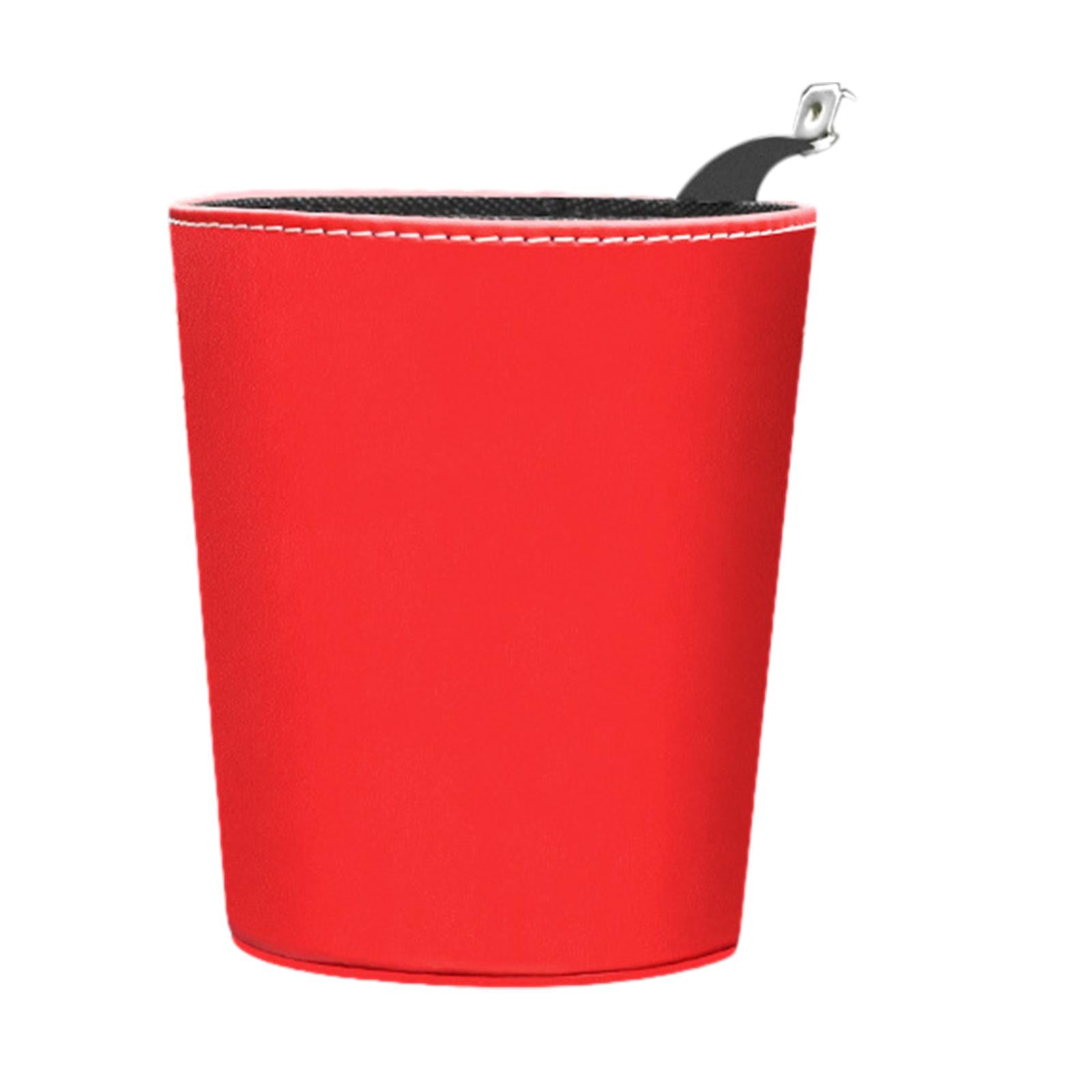 Car Trash Bin Can Durable Car Interior Accessory Multifunctional Organizer Red