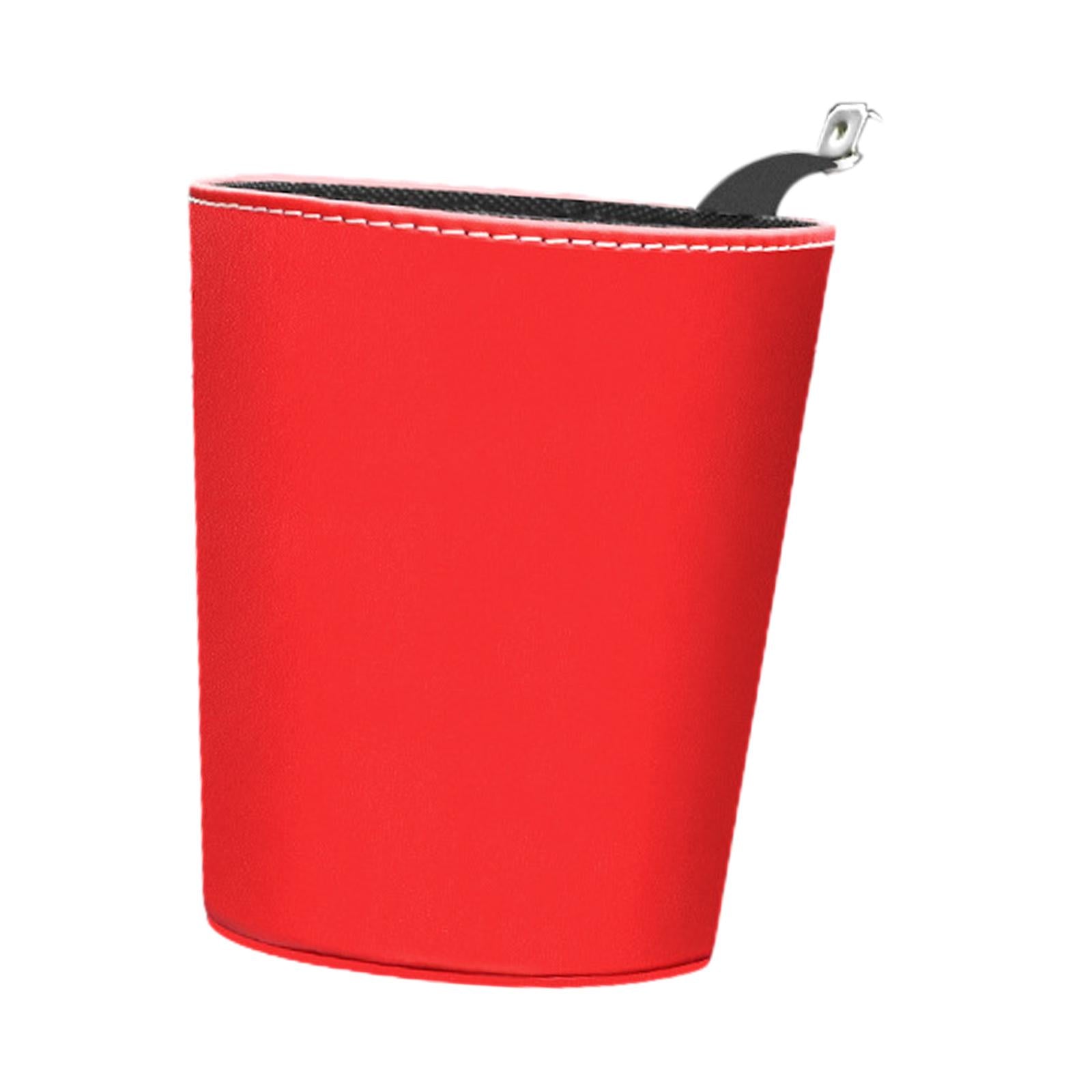 Car Trash Bin Can Durable Car Interior Accessory Multifunctional Organizer Red