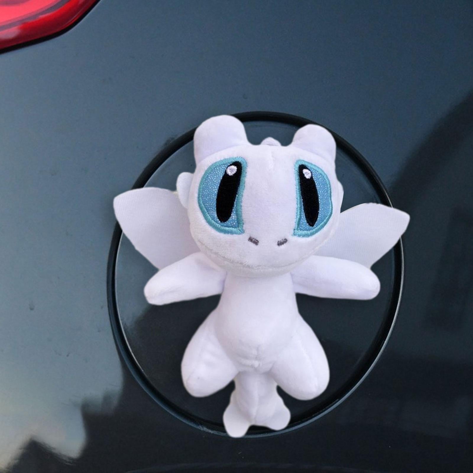 Car Ornament Dragon Plush Doll Auto Accessories Car Exterior Decoration Doll White