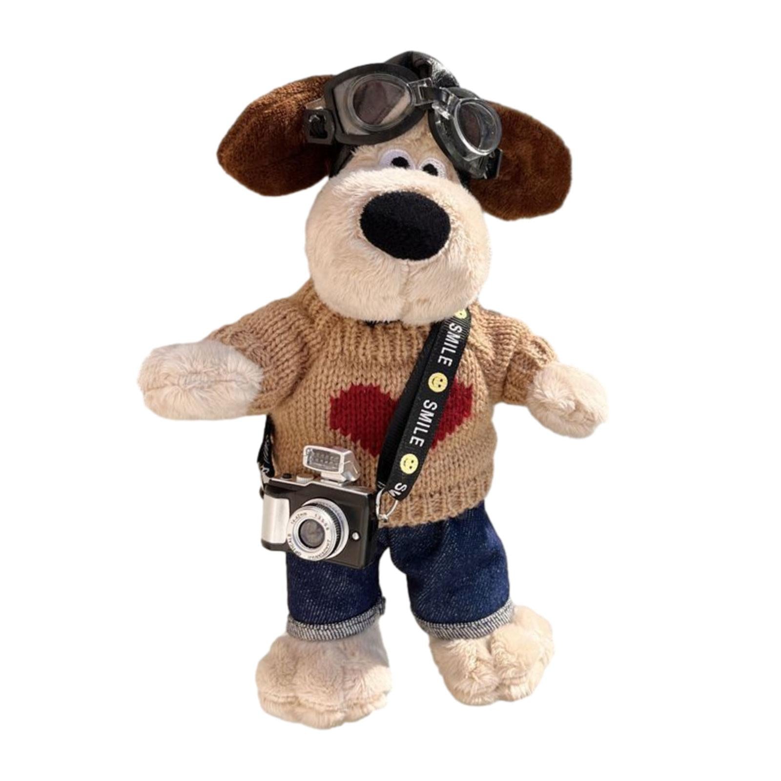 Cartoon Easy Installation Decorative Soft Gift Car Exterior Decoration Doll brown dog