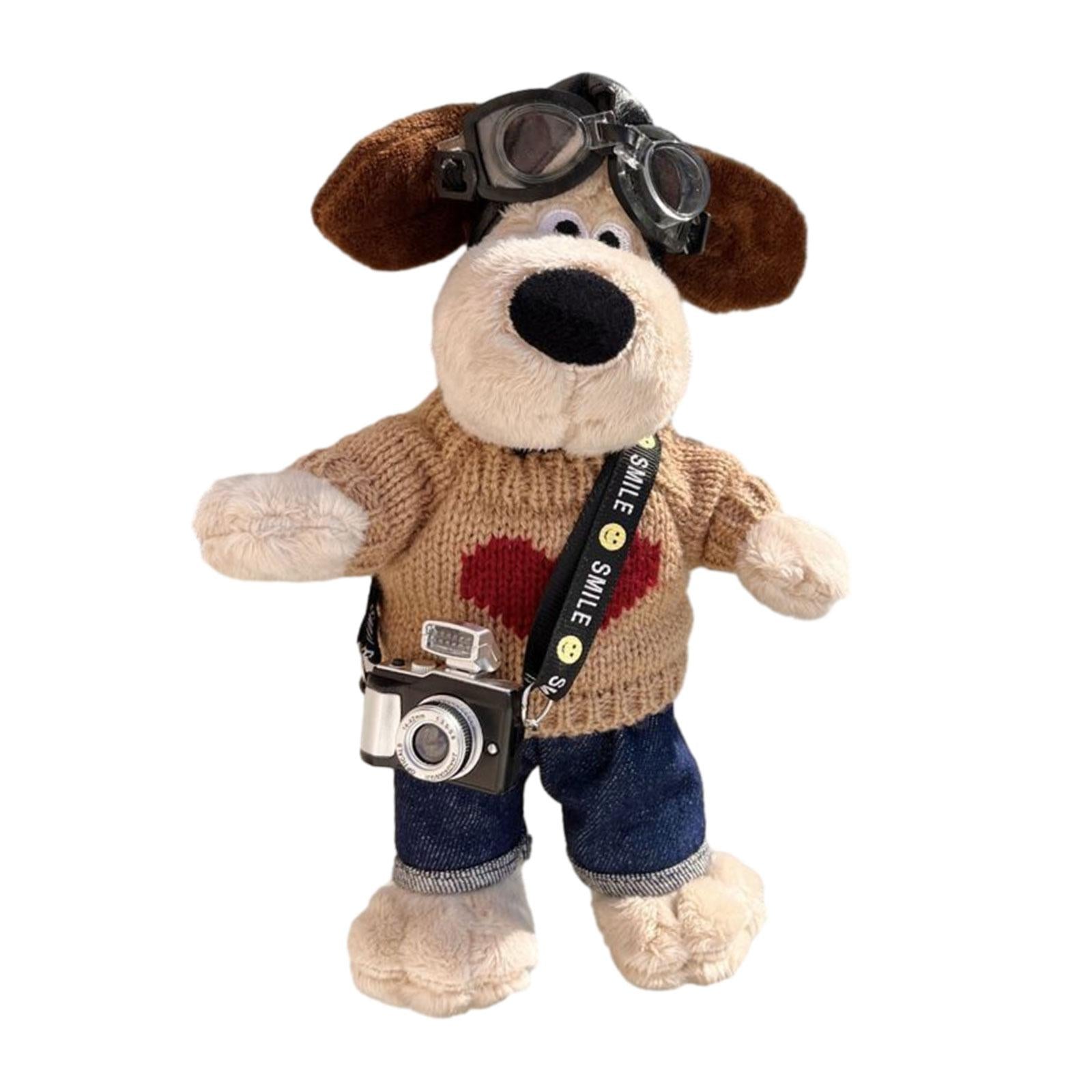Cartoon Easy Installation Decorative Soft Gift Car Exterior Decoration Doll brown dog