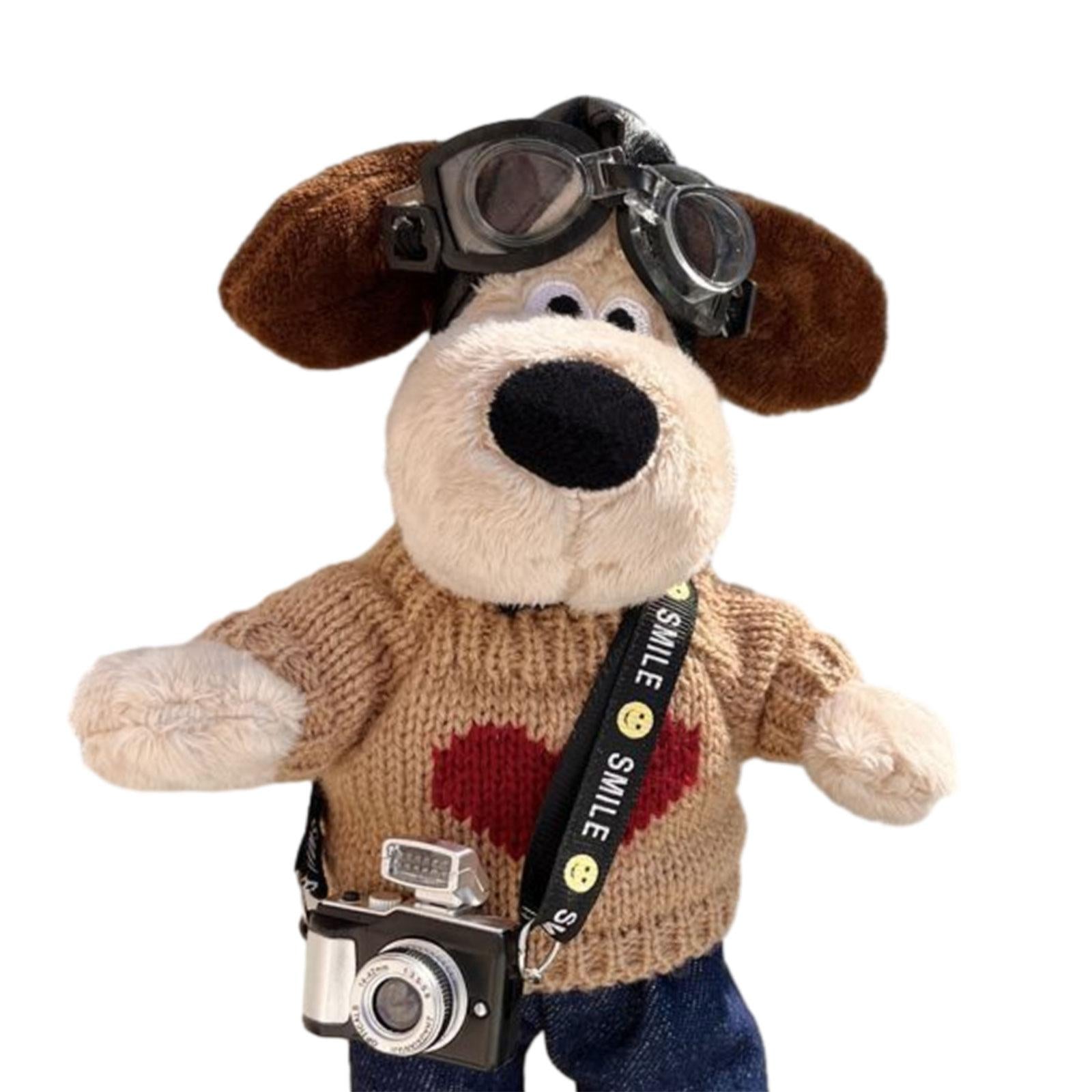 Cartoon Easy Installation Decorative Soft Gift Car Exterior Decoration Doll brown dog