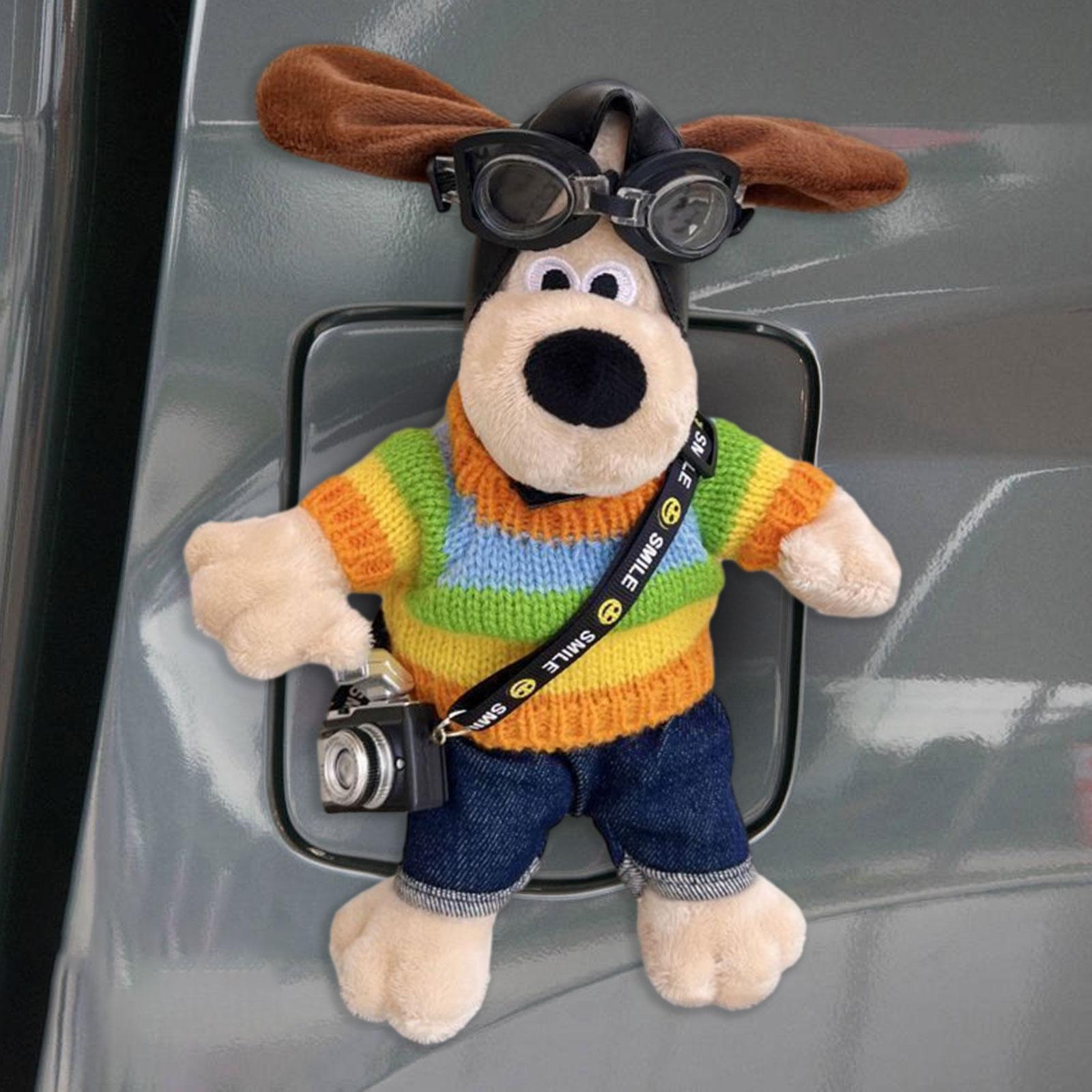 Cartoon Easy Installation Decorative Soft Gift Car Exterior Decoration Doll coloful dog